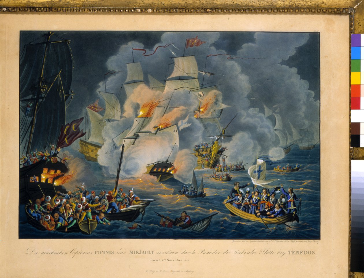 Schlacht von Tenedos, 27. Oktober 1822 von Johann Lorenz Rugendas