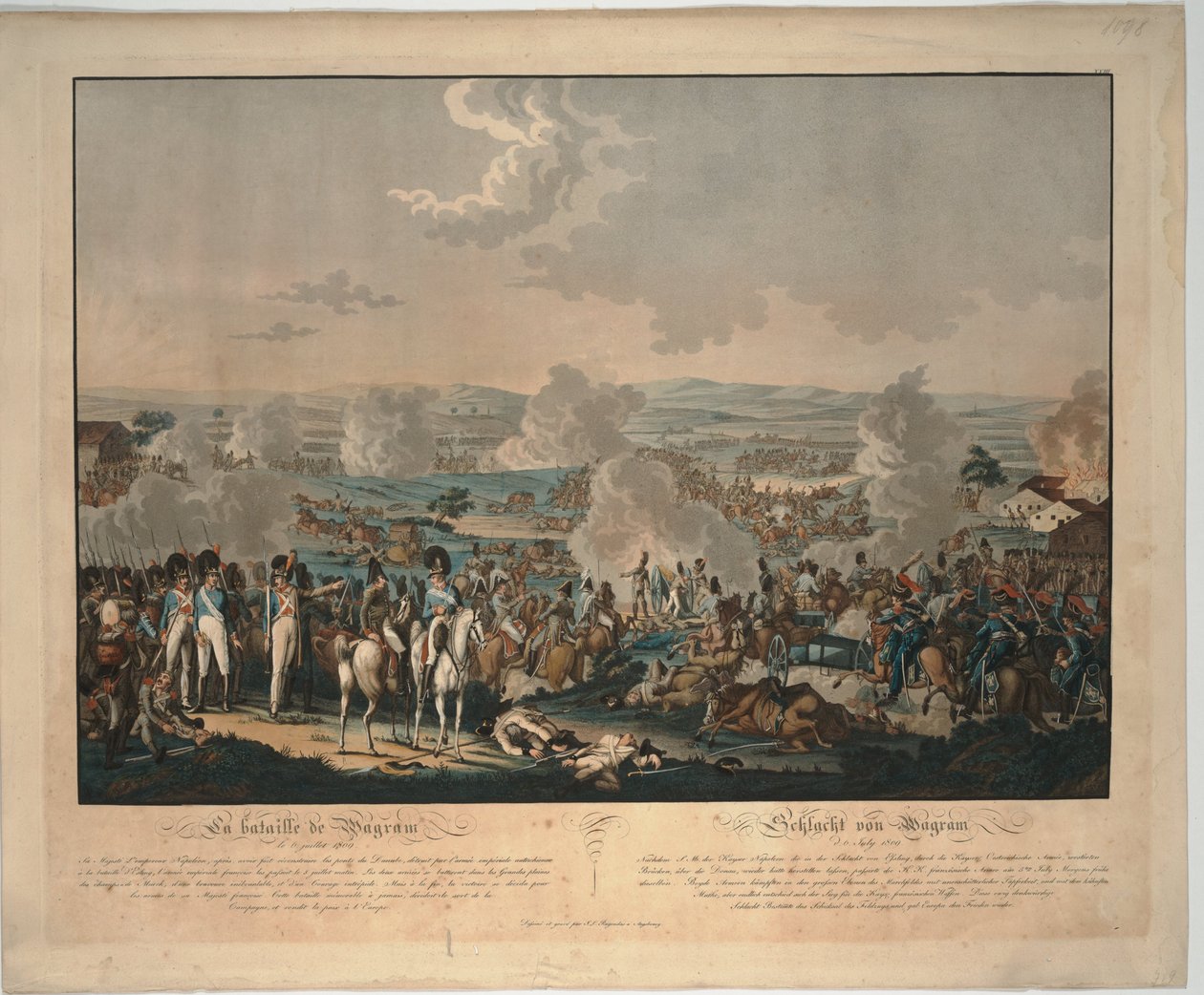 Die Schlacht von Wagram von Johann Lorenz Rugendas the Younger