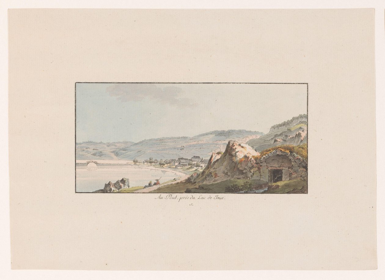 Ansicht von Pout am Lac de Joux von Johann Ludwig Aberli