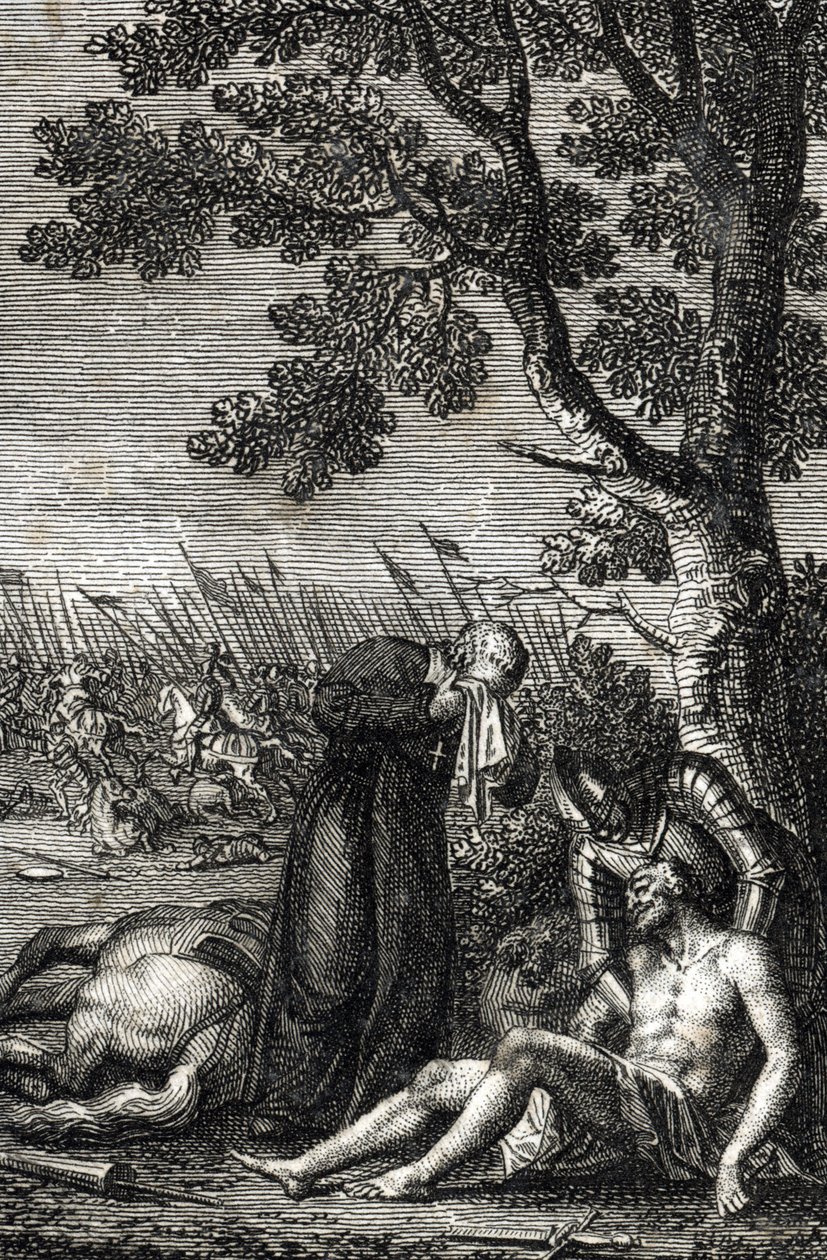 Der Tod von Adolf von Nassau in der Schlacht bei Göllheim am 2. Juli von Johann Michael Mettenleiter