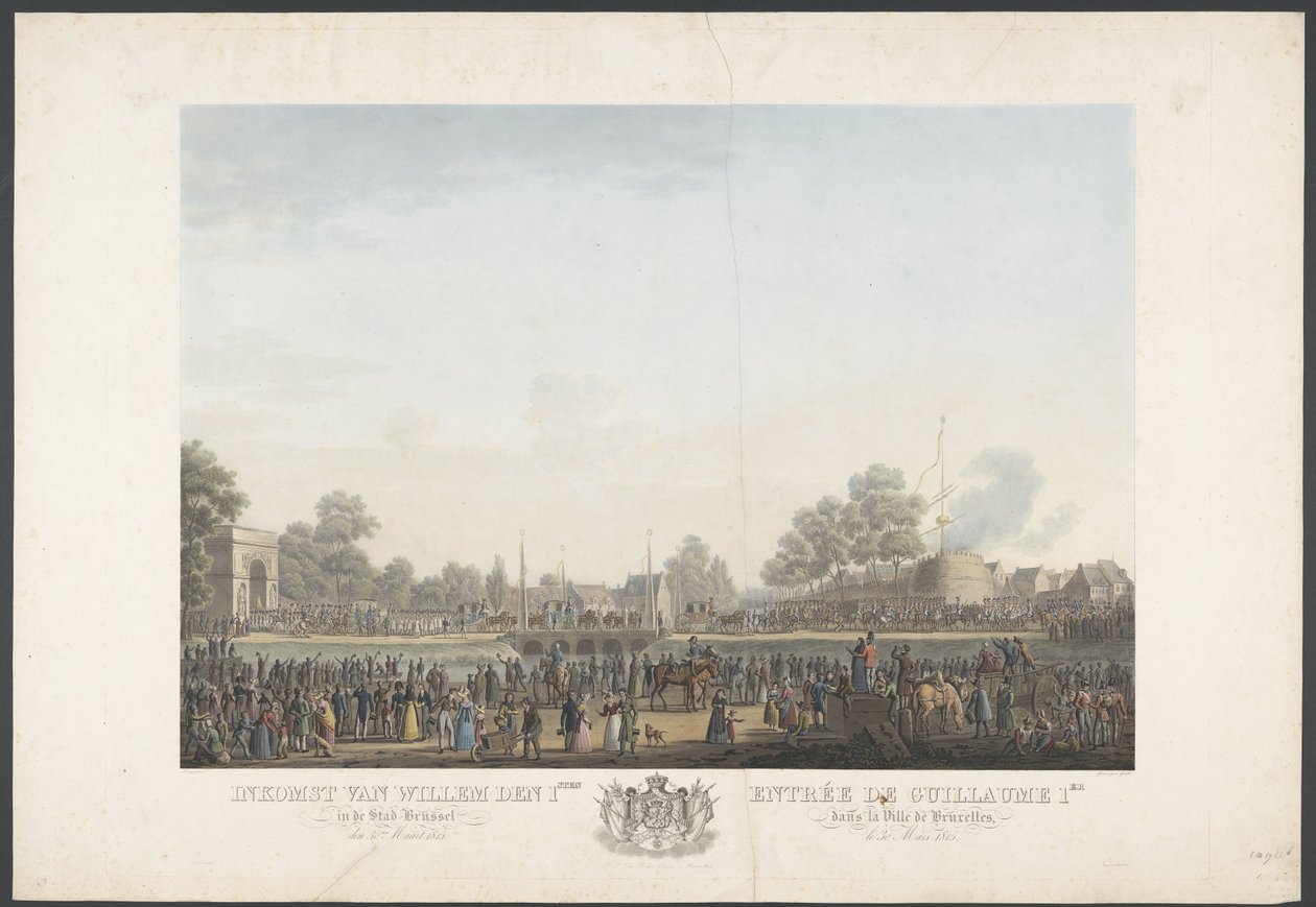 Einzug von Wilhelm I. in die Stadt Brüssel am 30. März 1815 von Johann Nepomuk Gibèle