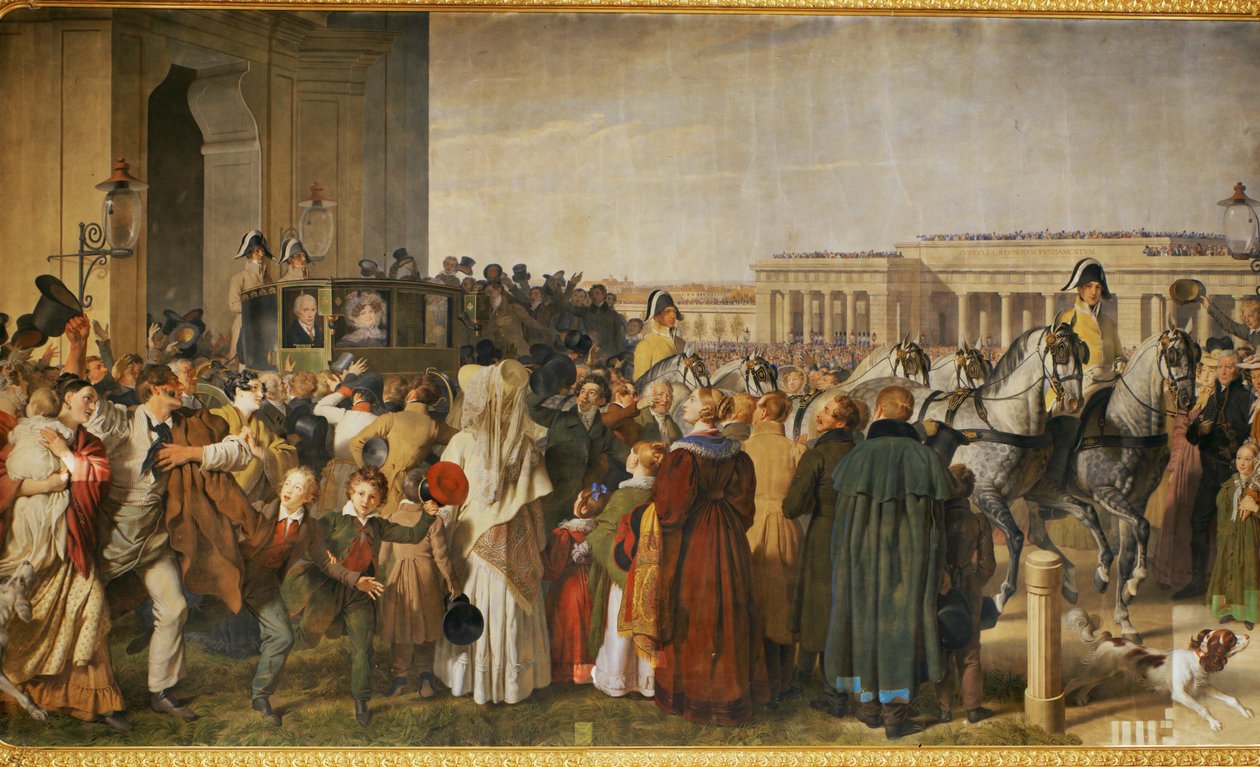 Erste Ausfahrt von Kaiser Franz I. nach schwerer Krankheit von Johann Peter Krafft