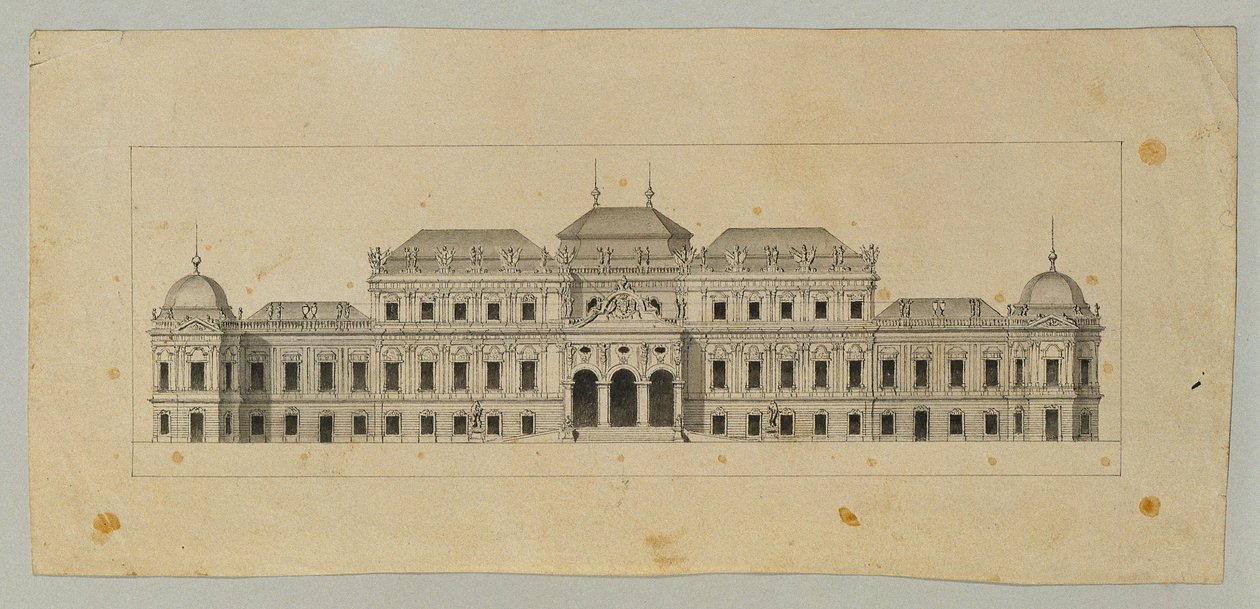 Studie zum Oberen Belvedere von Johann Peter Krafft