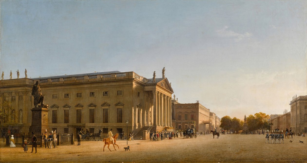 Die Königliche Oper, Unter den Linden, 1845 von Johann Philipp Eduard Gaertner