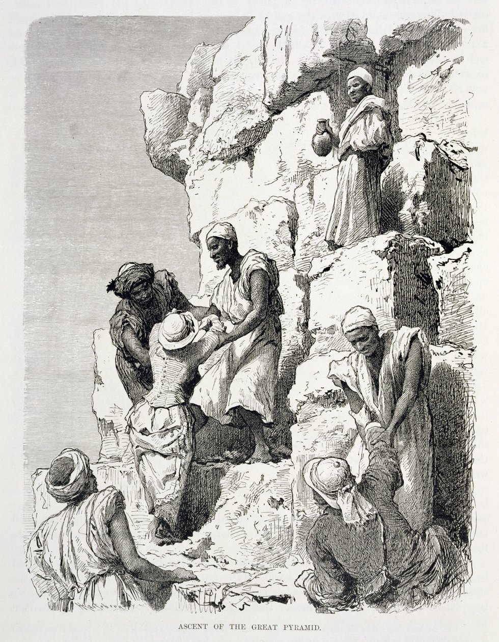 Aufstieg zur Großen Pyramide von Johann Rudolph the Elder Huber