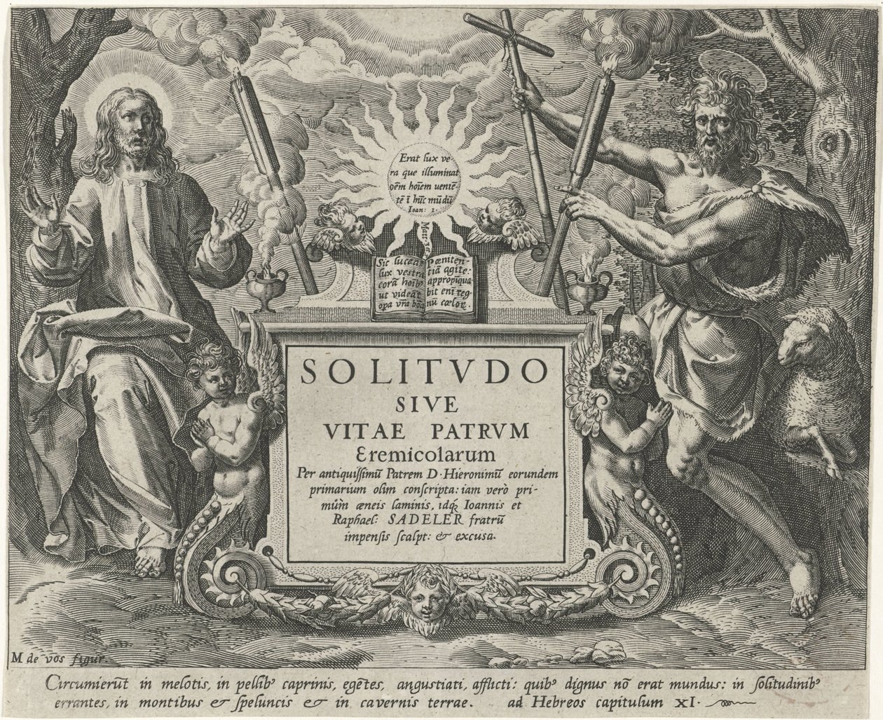 Christus und Johannes der Täufer (Männliche Einsiedler) von Johann Sadeler (I)