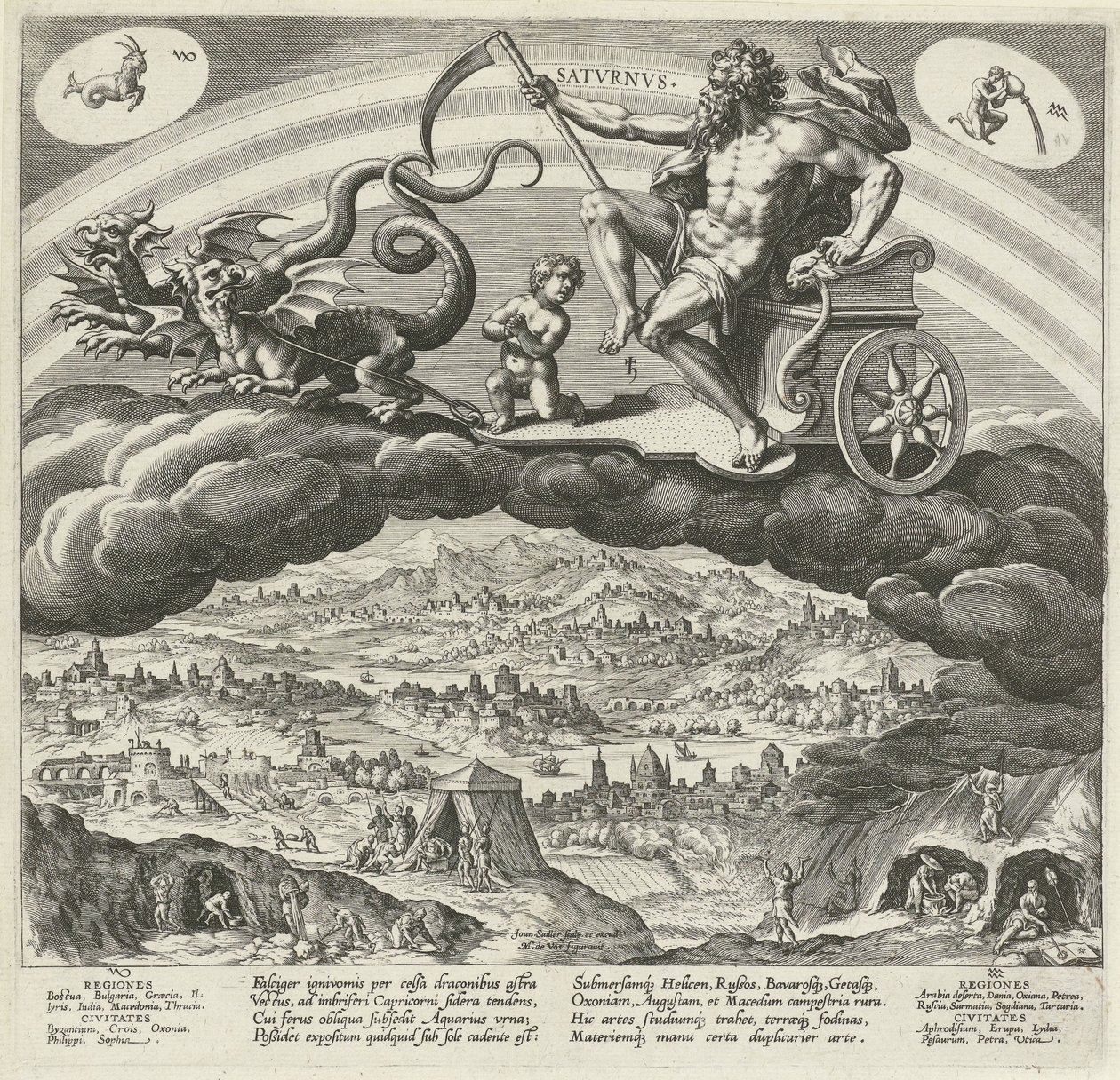 Der Planet Saturn und sein Einfluss auf die Welt von Johann Sadeler (I)