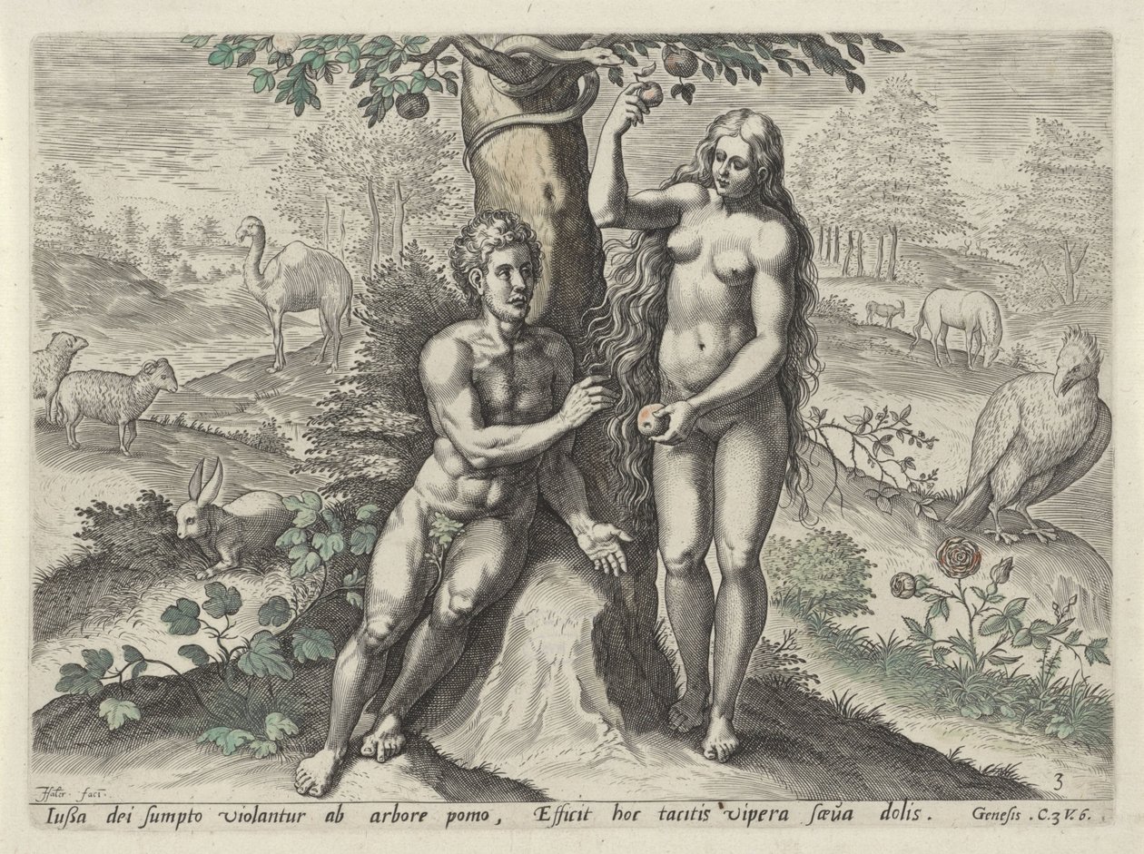 Eva verführt Adam von Johann Sadeler (I)