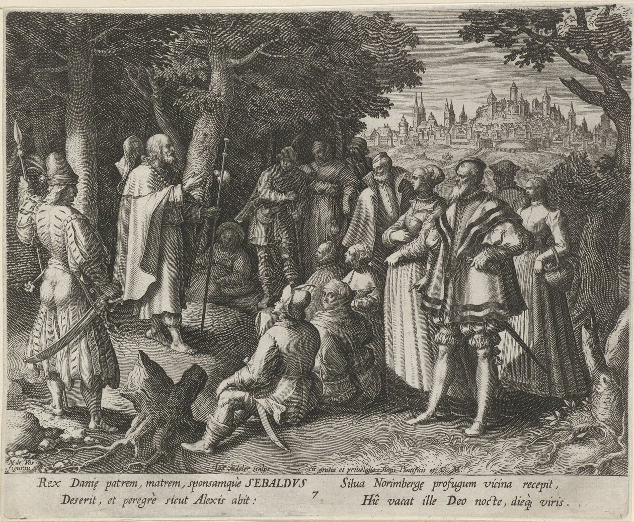 Heiliger Sebaldus von Nürnberg als Einsiedler von Johann Sadeler (I)