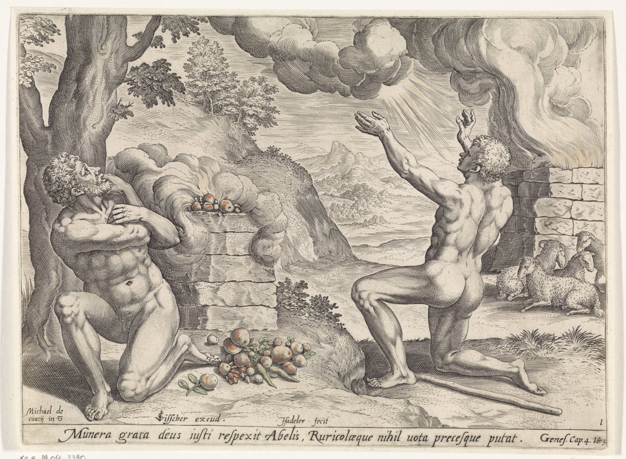 Opfer von Kain und Abel von Johann Sadeler (I)