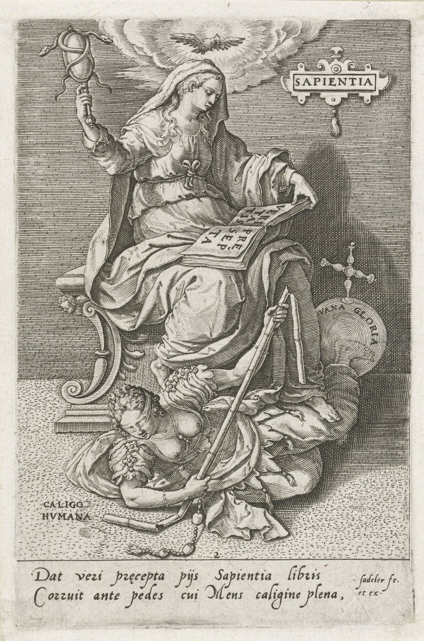 Weisheit (Sapientia) überwindet menschliche Verwirrung (Caligo Humana) von Johann Sadeler (I)