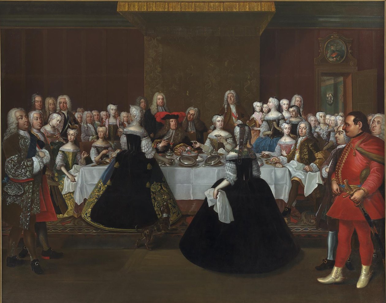 Ein Bankett am Hof des deutschen Kaisers Karl VI. von Johann Salomon Wahl