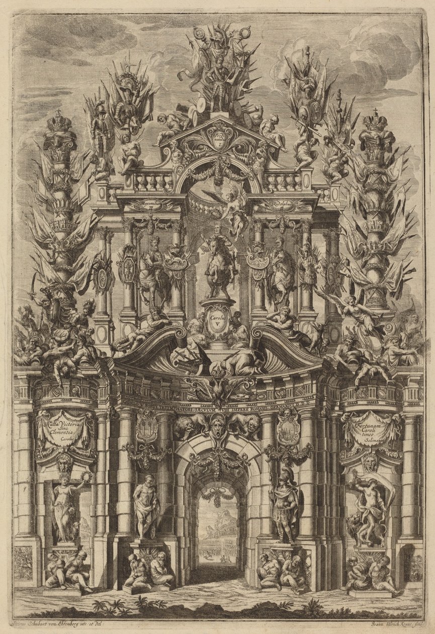 Triumphbogen für Karl V. von Johann Ulrich Kraus, after Peter Schubert von Ehrenberg
