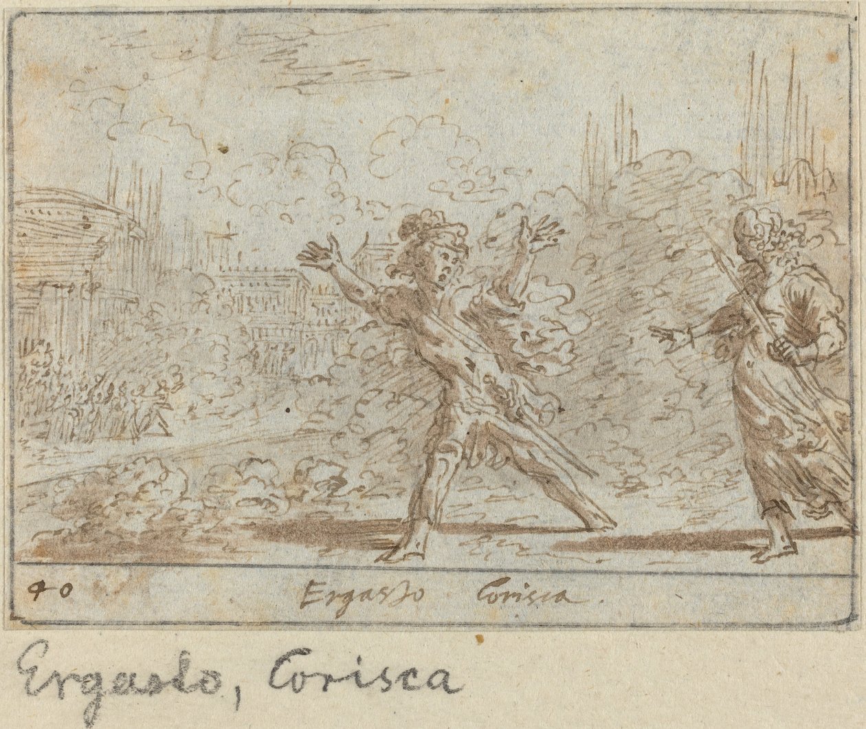 Ergasto und Corisca, 1640 von Johann Wilhelm Baur