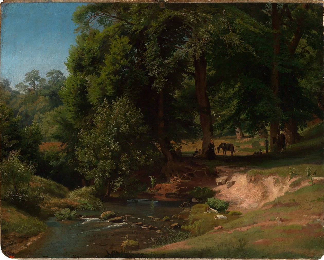 An der Alb I (mit rastenden Reitern) von Johann Wilhelm Schirmer