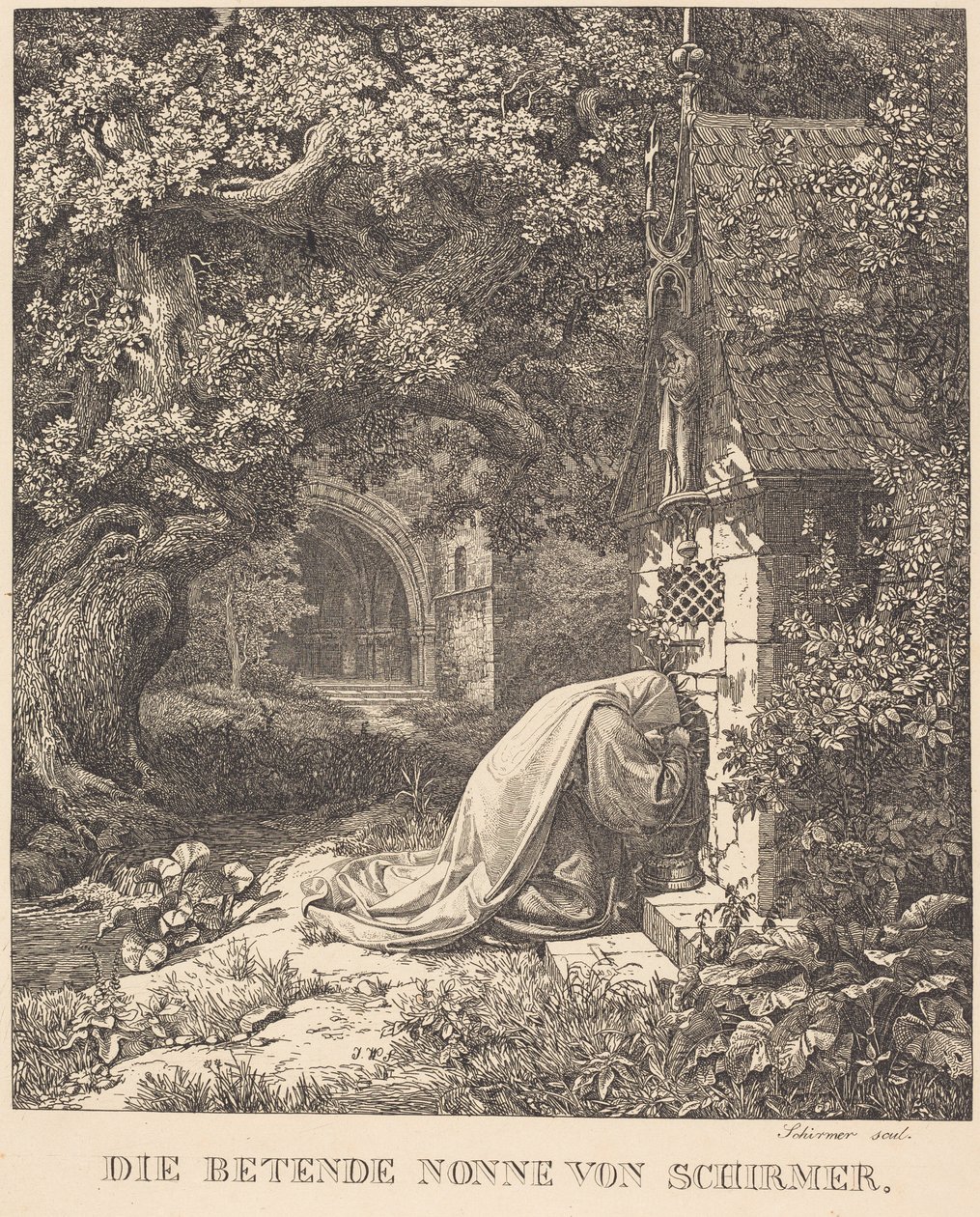 Die betende Nonne von Johann Wilhelm Schirmer