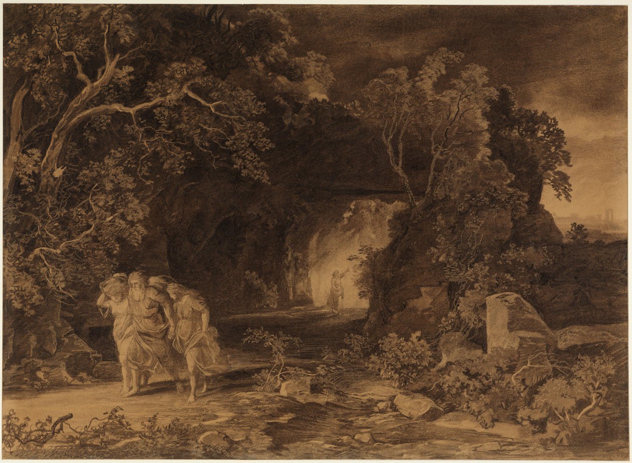Loths Flucht (1. Mose 19, 24-26) von Johann Wilhelm Schirmer