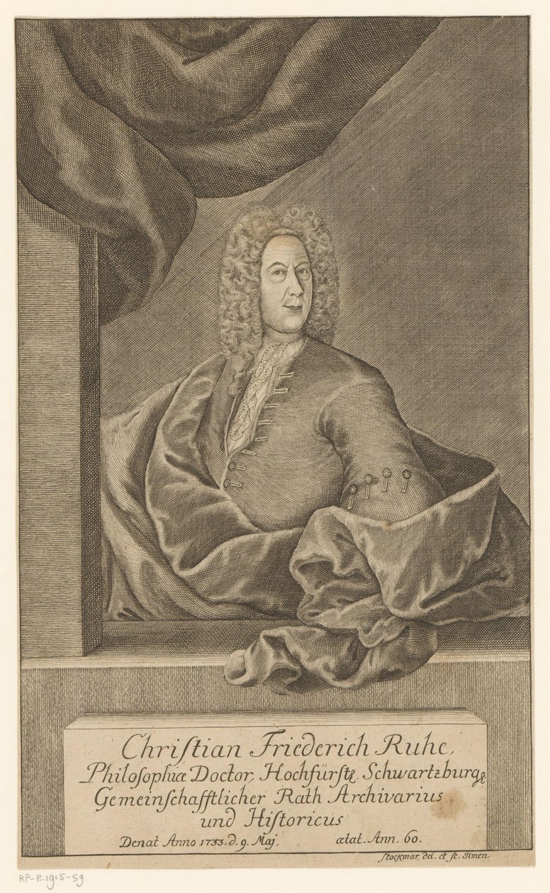 Porträt von Christian Friedrich Ruhe von Johann Wolfgang Heinrich Stockmar