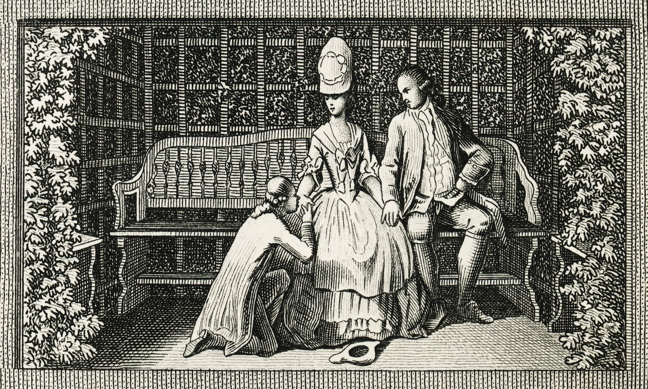 Die Leiden des jungen Werther, Kupferstich inspiriert vom Roman von Johann Wolfgang von Goethe von Johann Wolfgang von Goethe