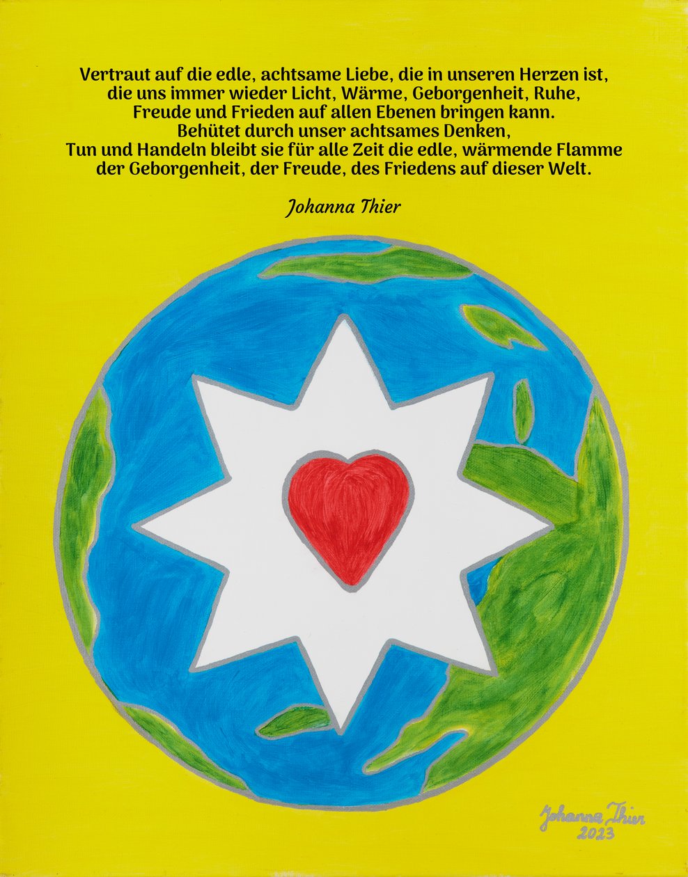 Die edle Flamme der Liebe für diese Welt von Johanna Thier