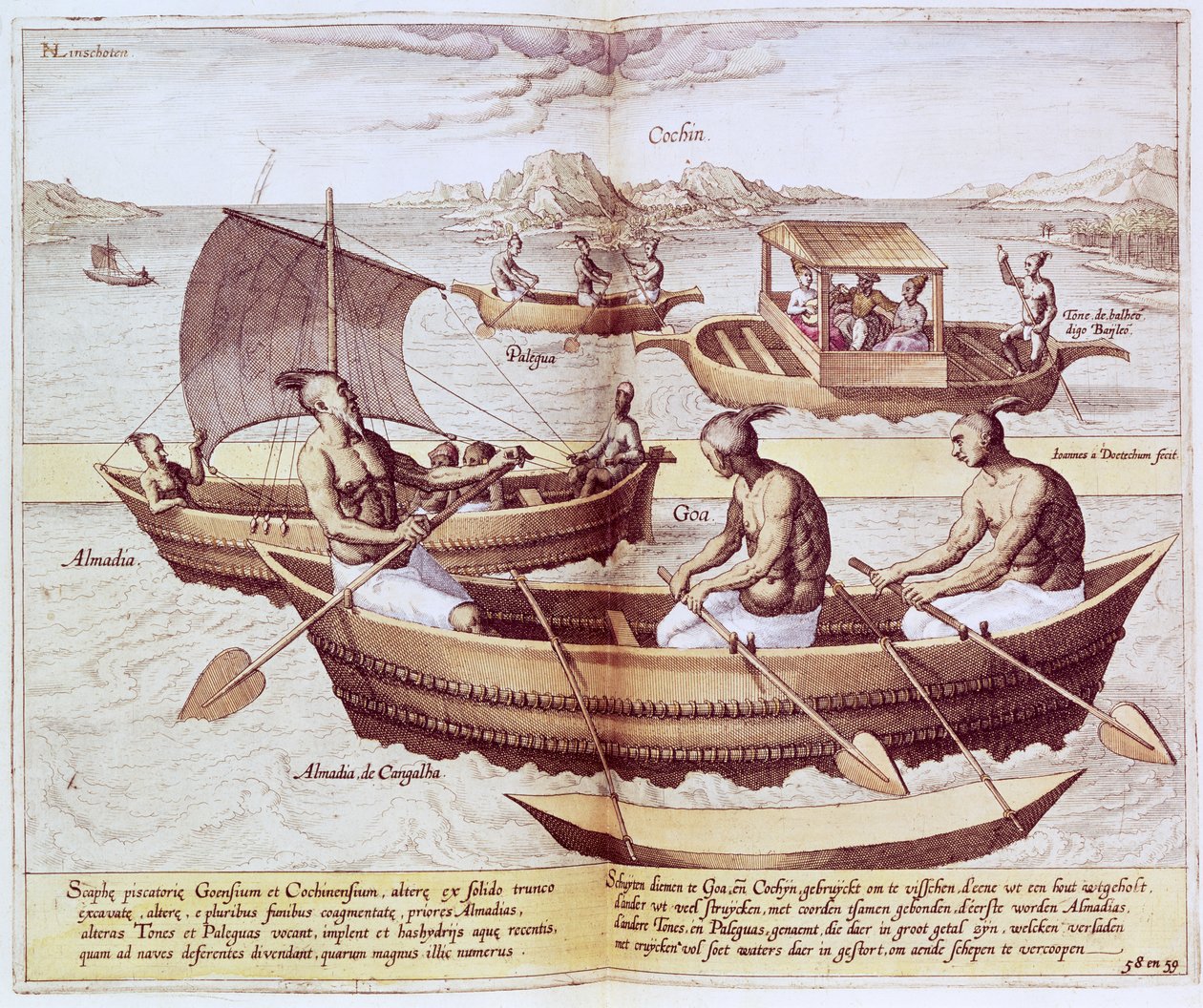 Boote in Goa, Illustration aus 