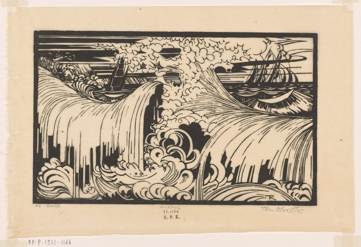Die Welle von Johannes Frederik Engelbert ten Klooster (signed by artist)