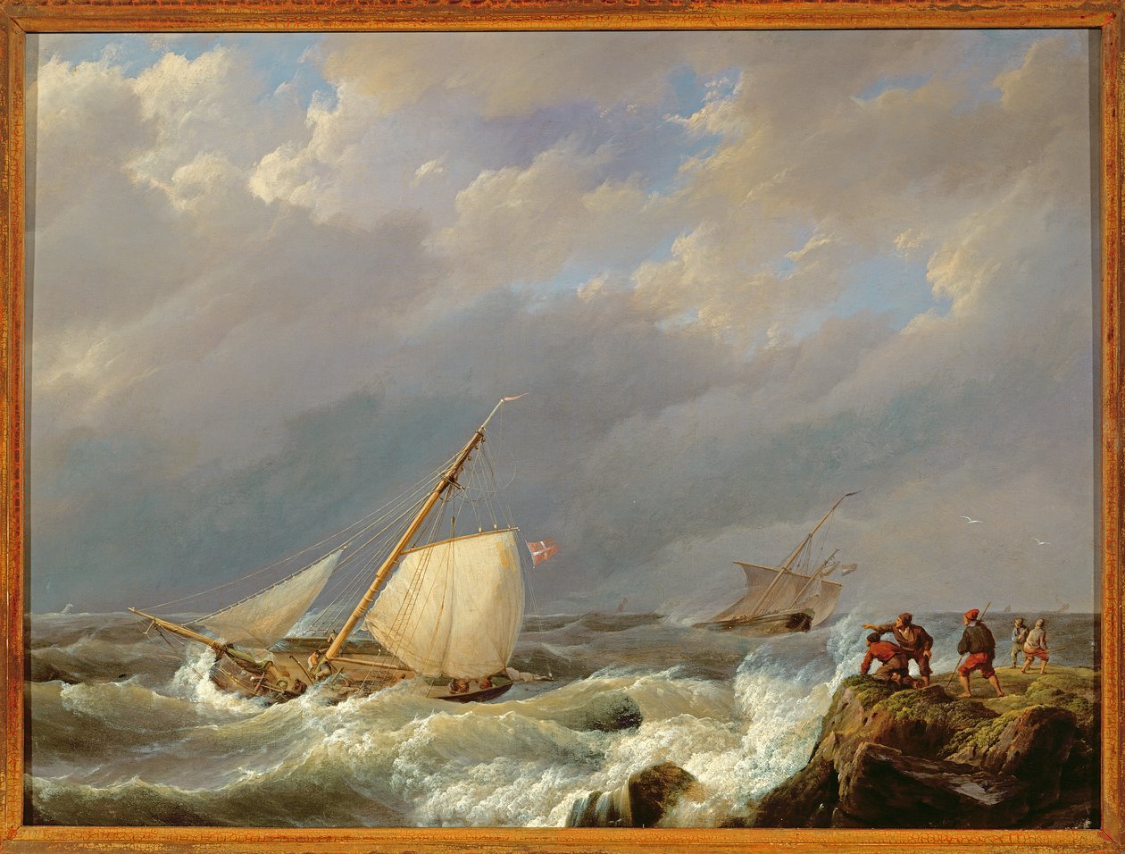 Schiffe an einer Lee-Küste bei Sturm, 1844 von Johannes Hermann Barend Koekkoek