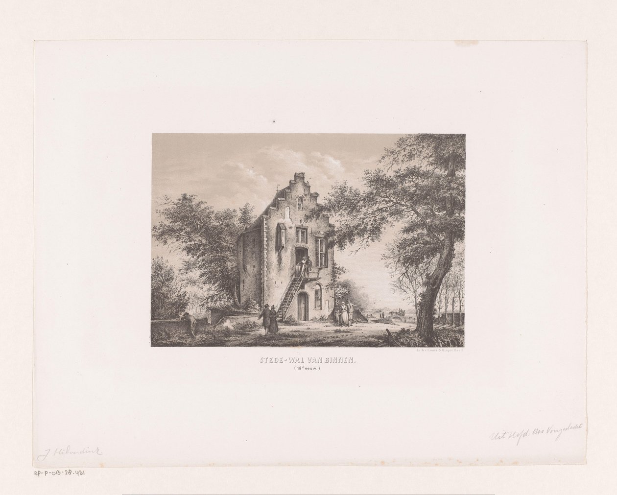 Haus auf Stadtmauer von Johannes Hilverdink (attributed to)