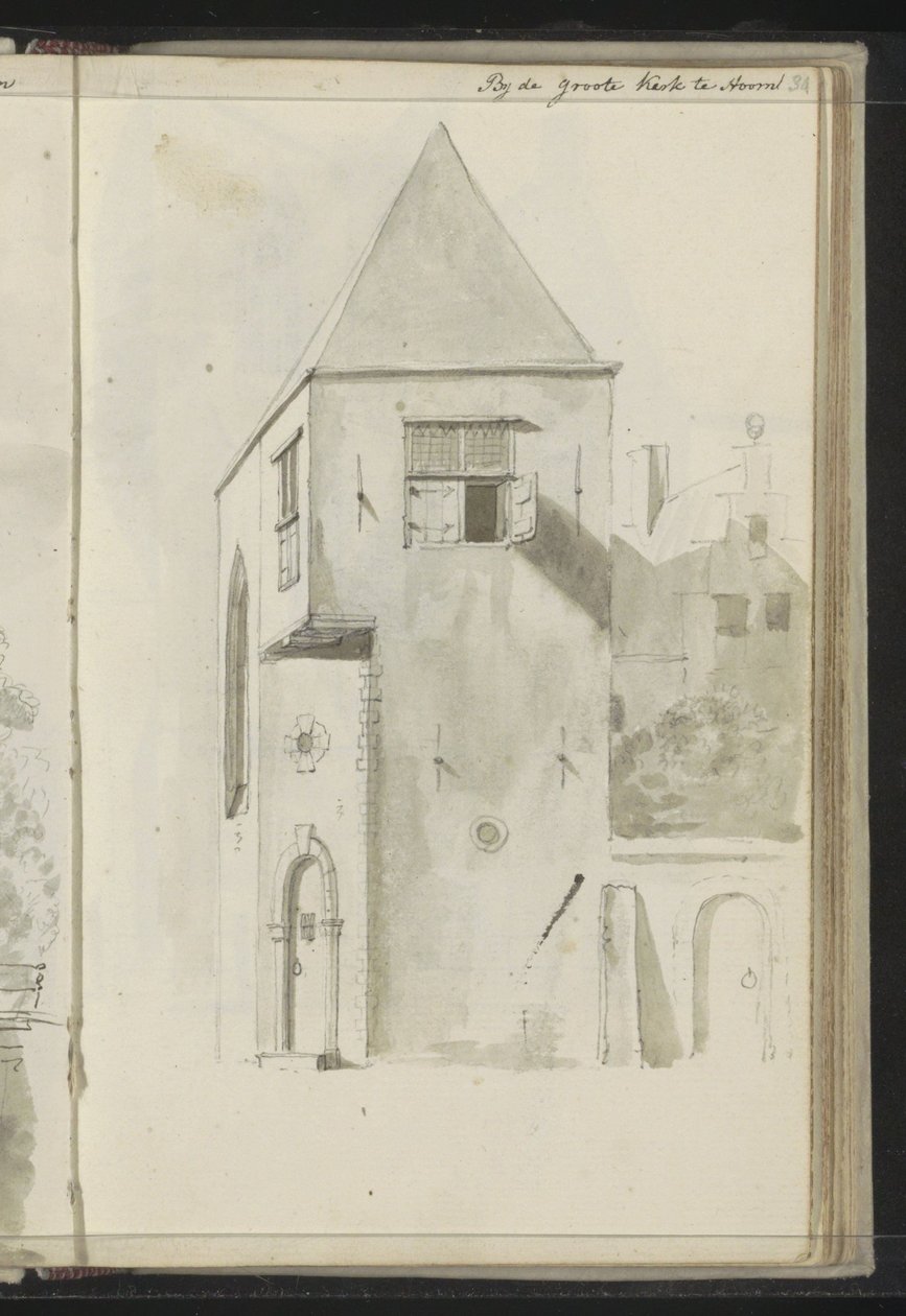 Stadtansicht bei der Grote Kerk in Hoorn von Johannes Huibert Prins
