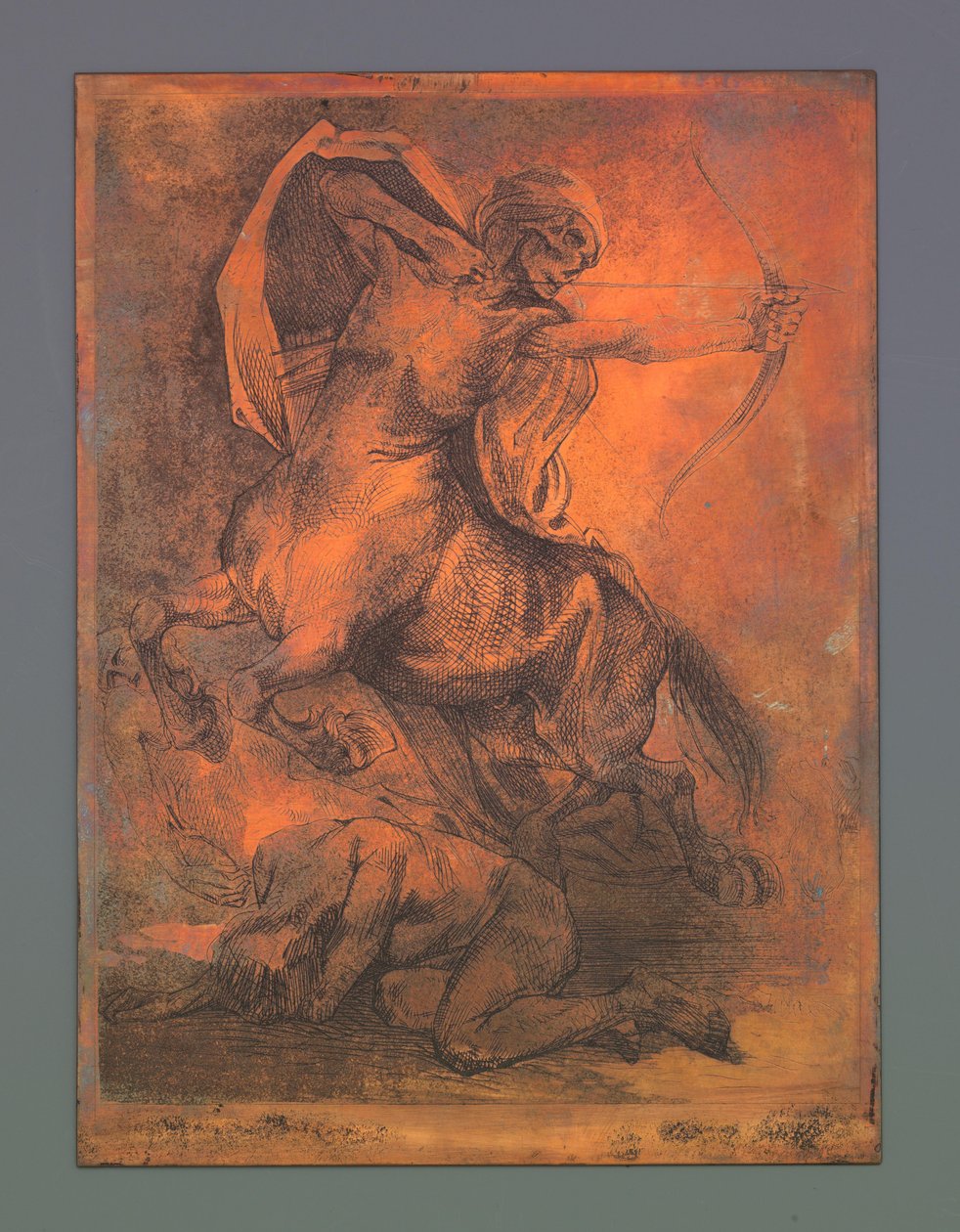 Der Tod als Zentaur mit Pfeil und Bogen von Johannes Josephus Aarts