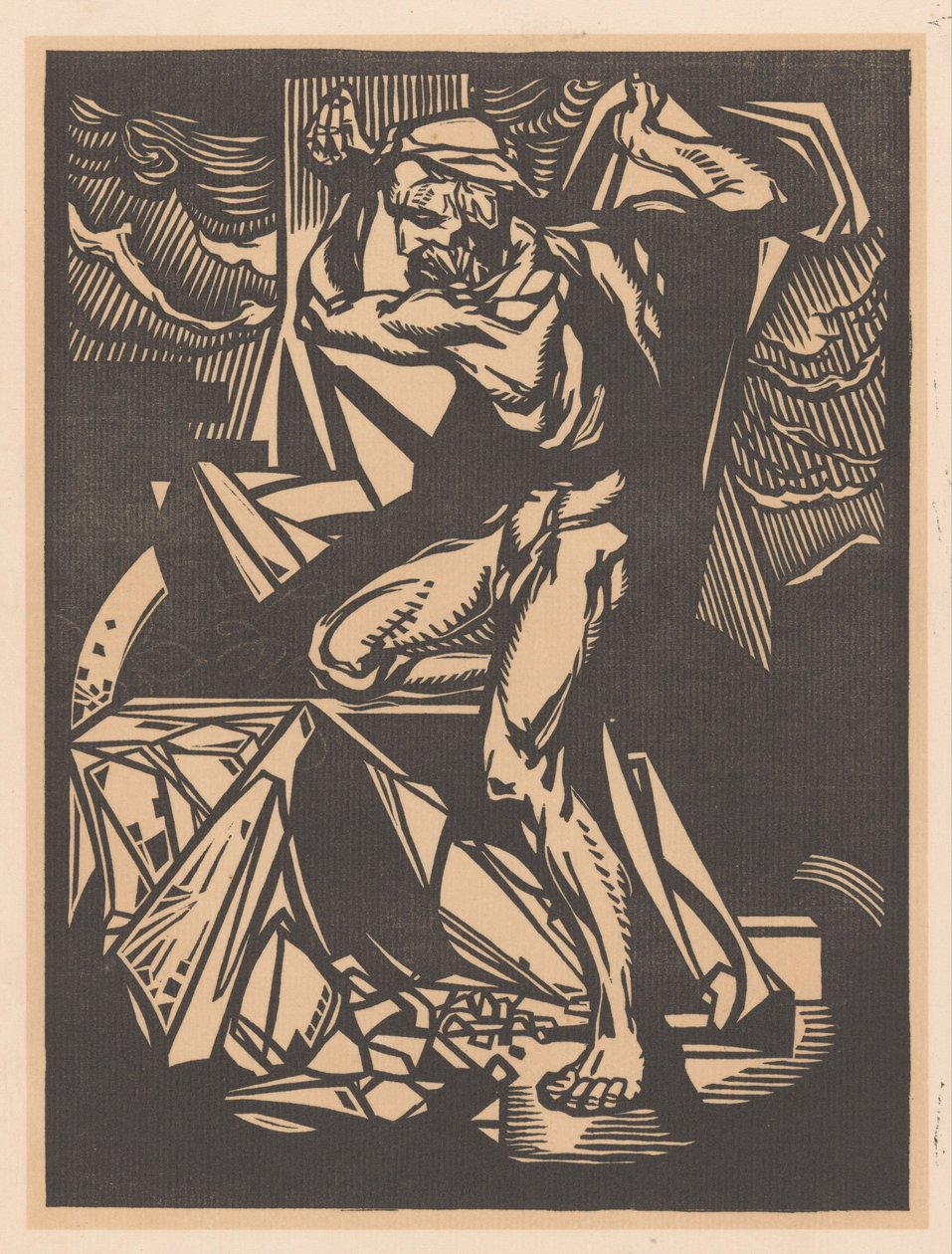 Simson zerstört die Säulen des Tempels von Johannes Josephus Aarts