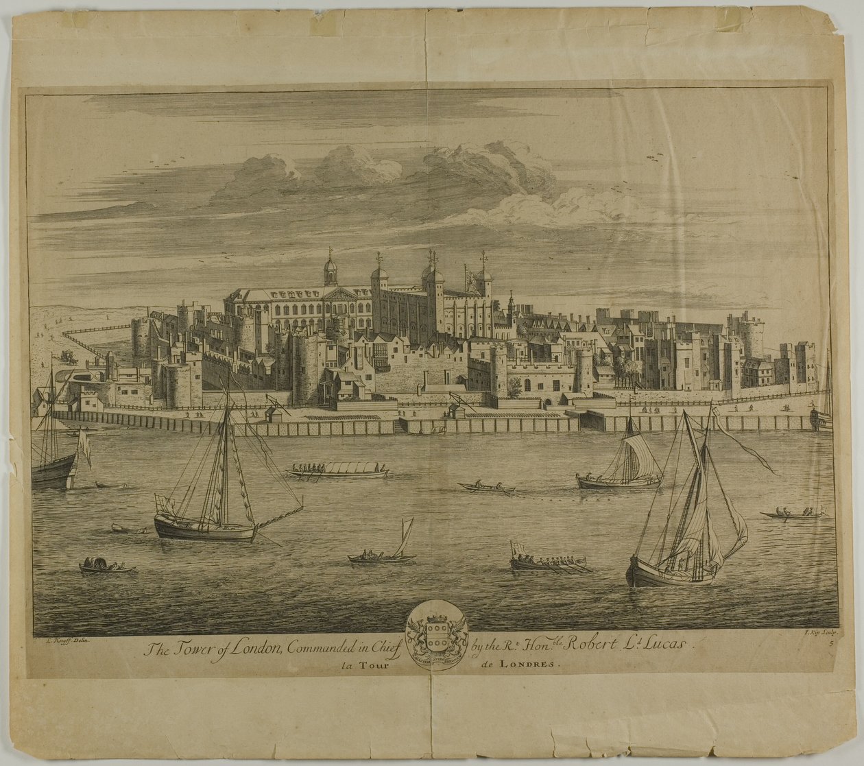 Der Tower von London, Platte fünf aus Britannia Illustrata von Johannes Kip