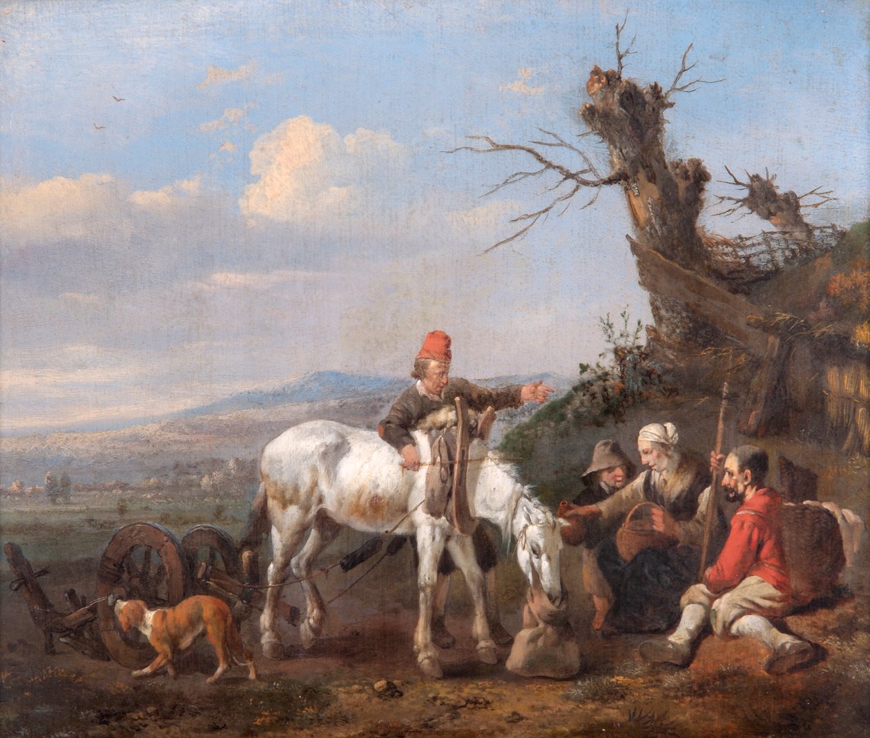 Landschaft mit reisenden Rastenden von Johannes Lingelbach