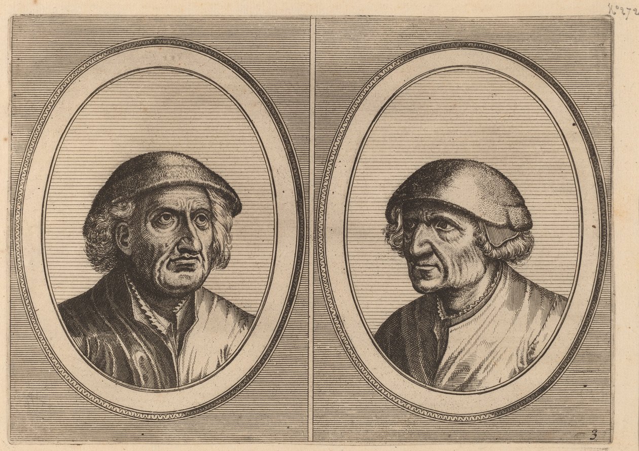 "Hans Onvertsaeght" und "Koen Slock-speck" von Johannes and Lucas van Doetechum after Pieter Bruegel the Elder