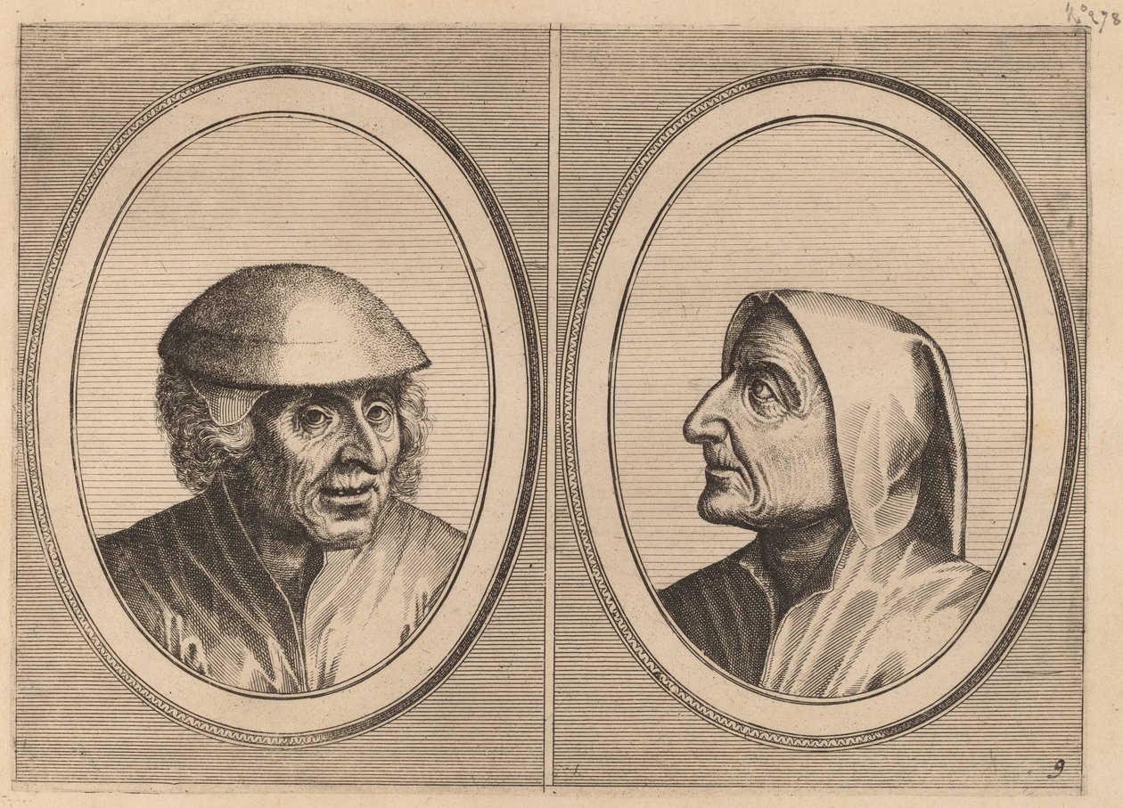 "Kees Geldt-sack" und "Kaarighe Truy" von Johannes and Lucas van Doetechum after Pieter Bruegel the Elder