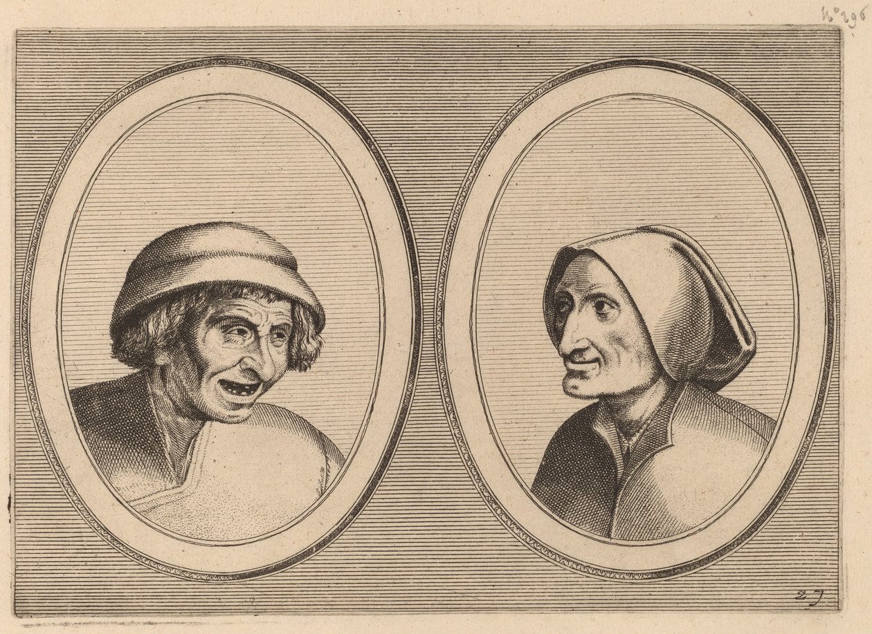 "Keesje Licht-hart" und "Verblinde Swaen" von Johannes and Lucas van Doetechum after Pieter Bruegel the Elder