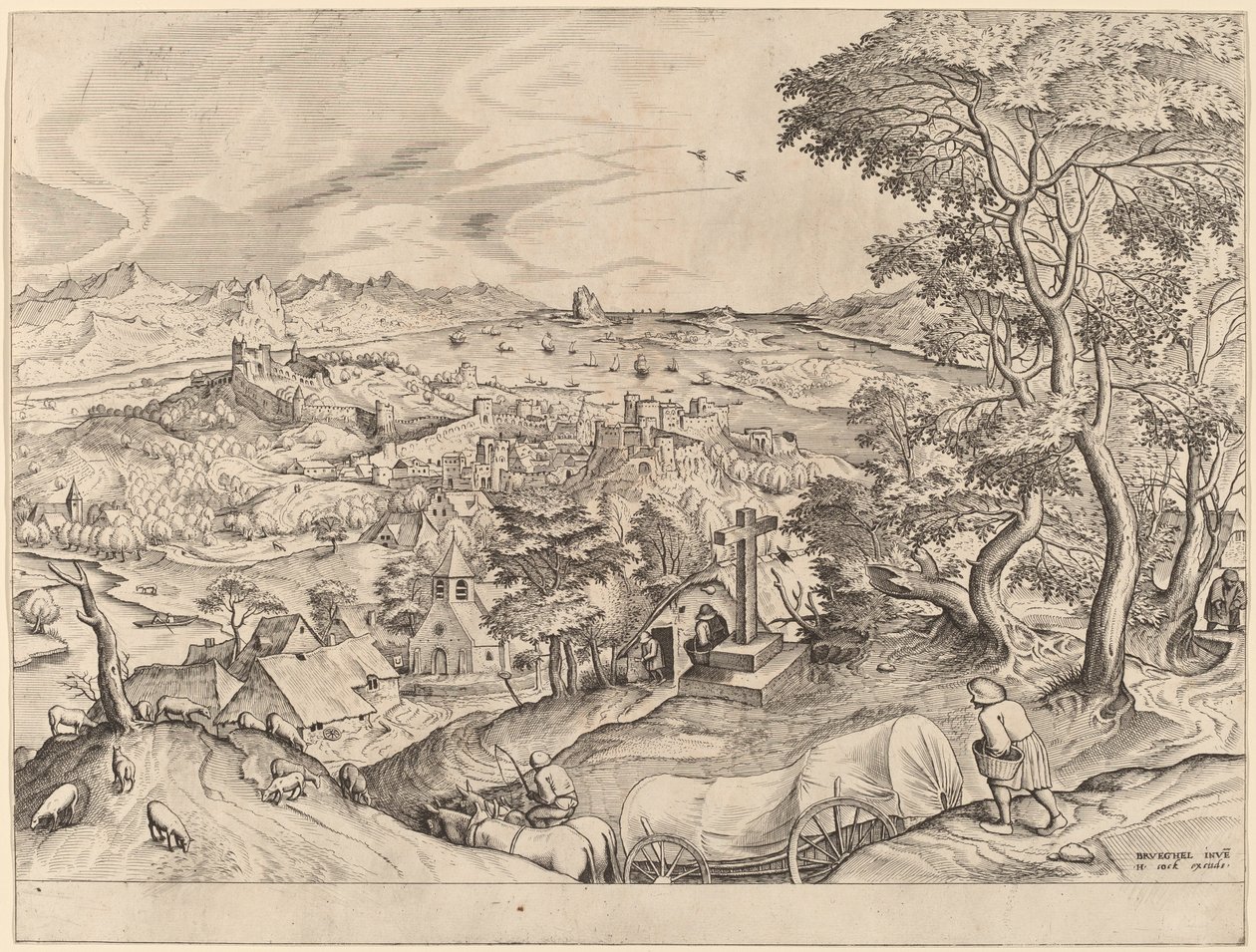 Der belgische Wagen von Johannes and Lucas van Doetechum after Pieter Bruegel the Elder