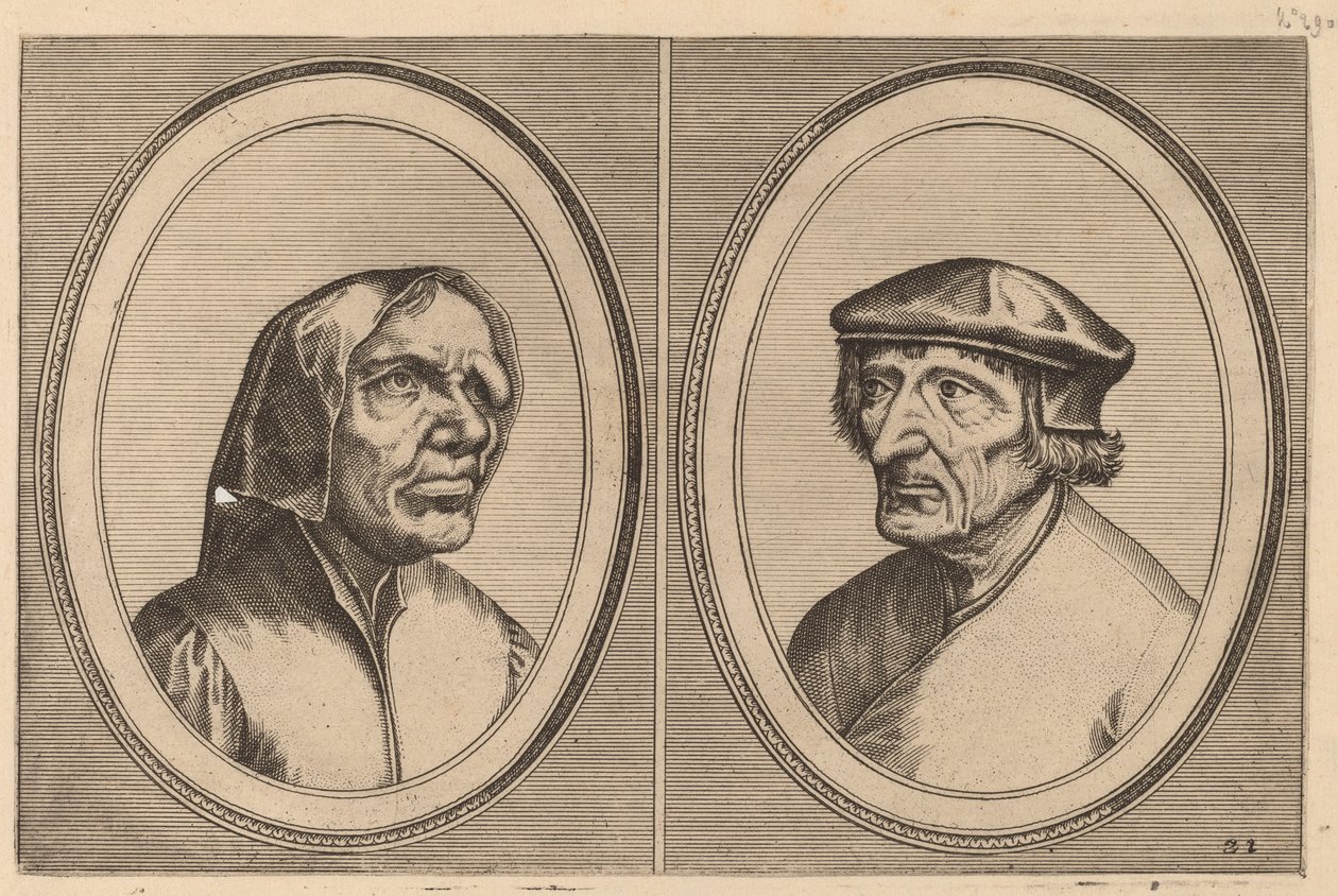 "Trijn Bulle-bacx" und "Voorsichtighe Oenne" von Johannes and Lucas van Doetechum after Pieter Bruegel the Elder