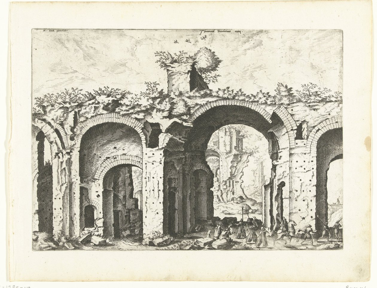 Zweites Gesicht auf die Thermen von Diokletian von Johannes of Lucas van Doetechum (attributed to)