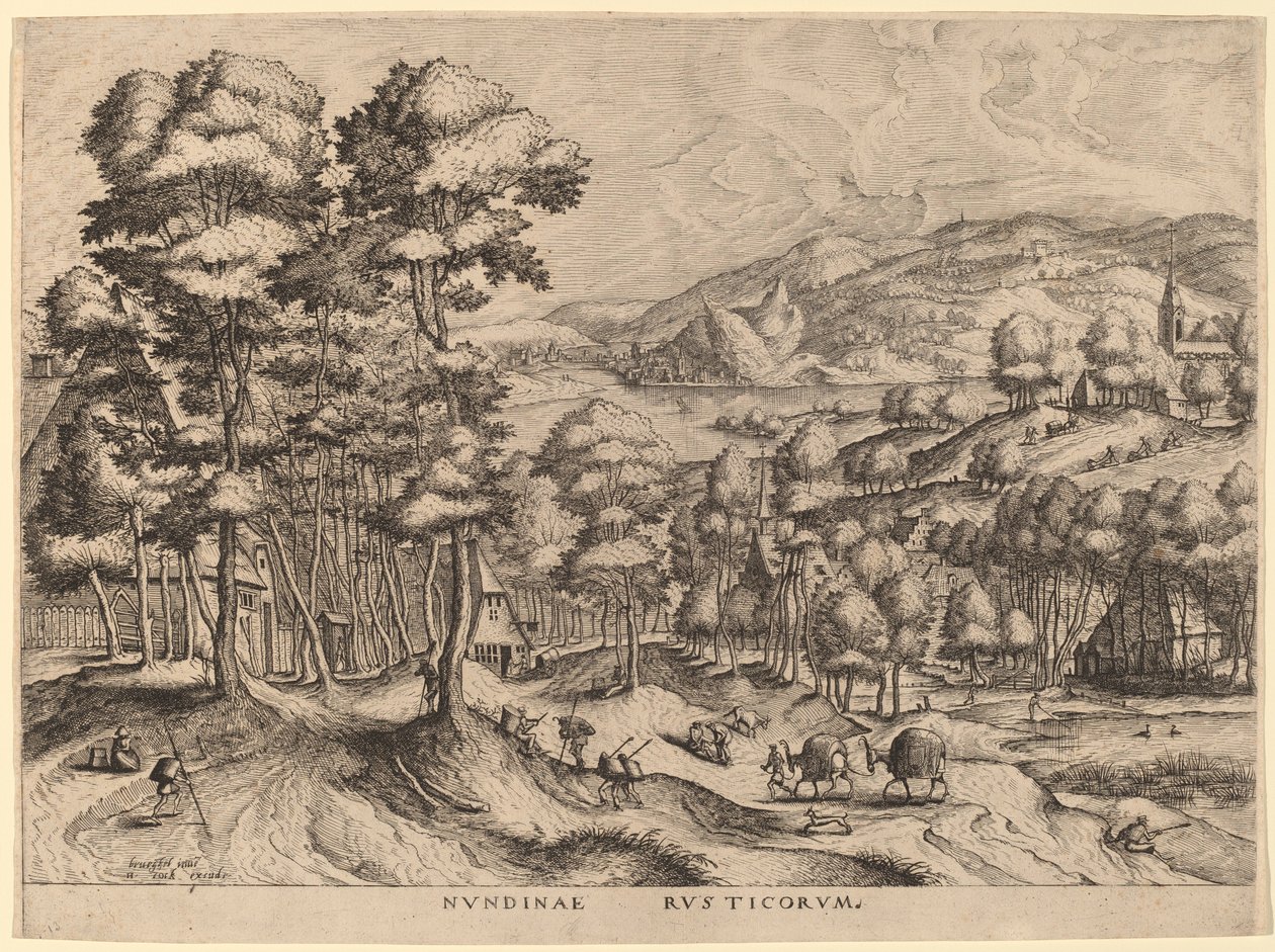 Rustikaler Markt von Johannes van Doetechum the Elder and Lucas