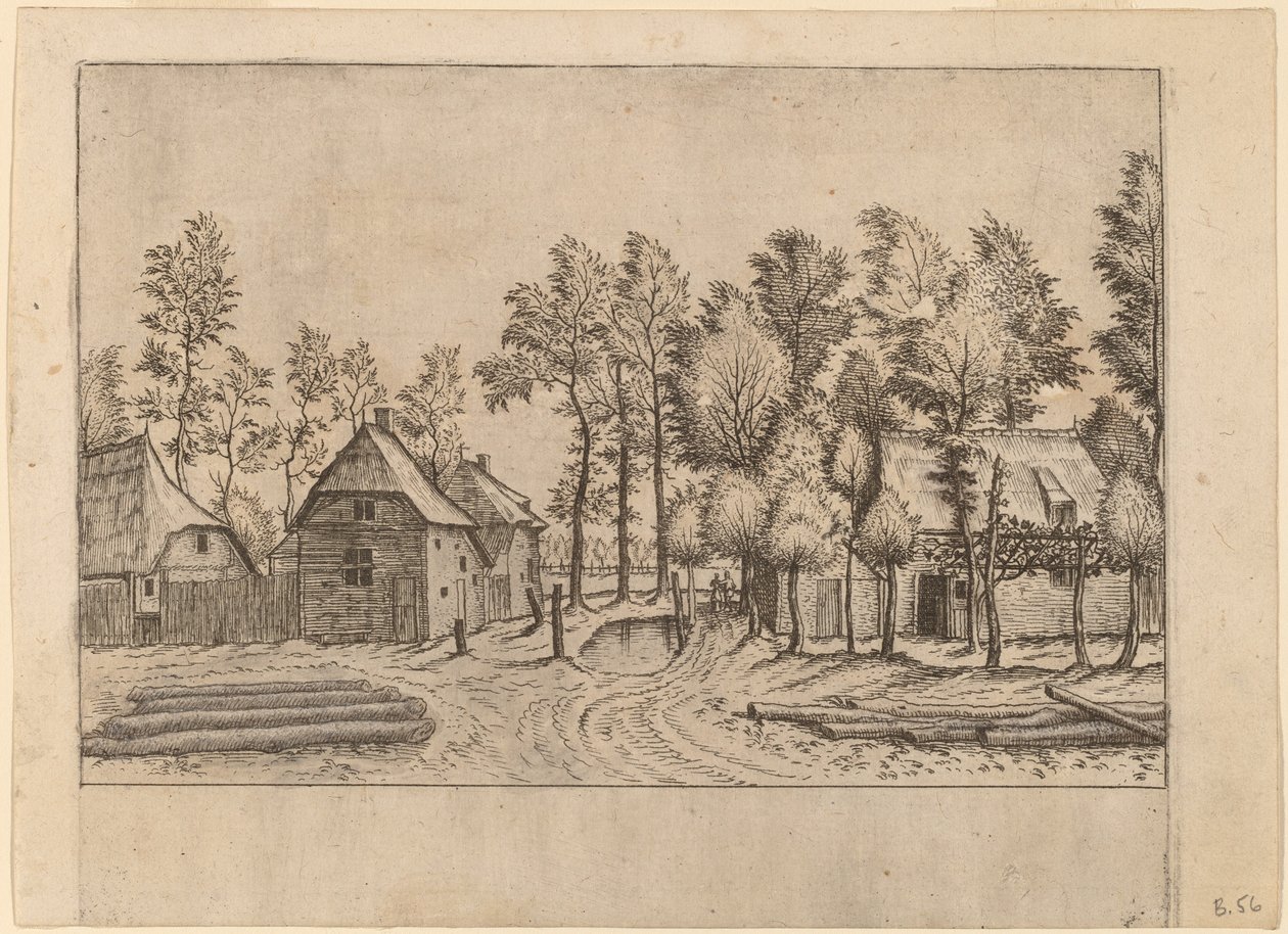Dorfstraße von Johannes van Doetechum, the Elder and Lucas