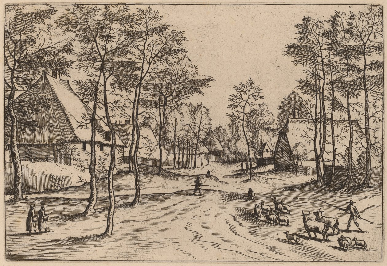 Dorfstraße von Johannes van Doetechum, the Elder and Lucas