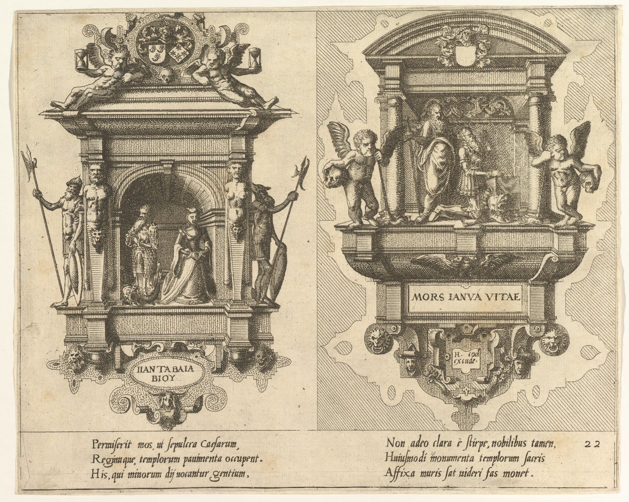 Cœnotaphiorum 22, 1563. Schöpfer: Johannes van Doetecum I, Lucas van Doetecum von Johannes and Lucas van Doetecum