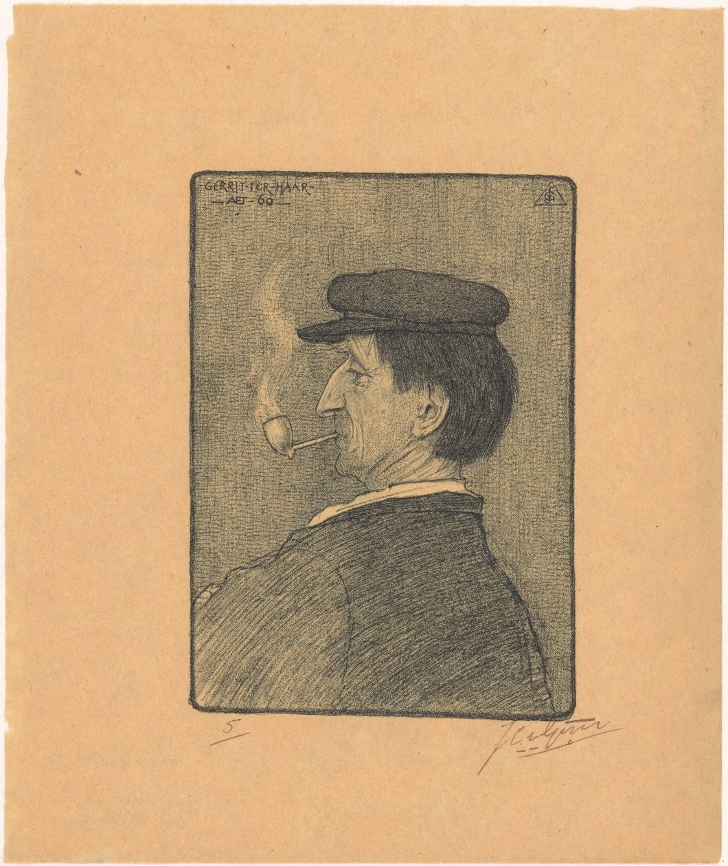 Porträt von Gerrit ter Haar von Johannes van Gijn (signed by artist)