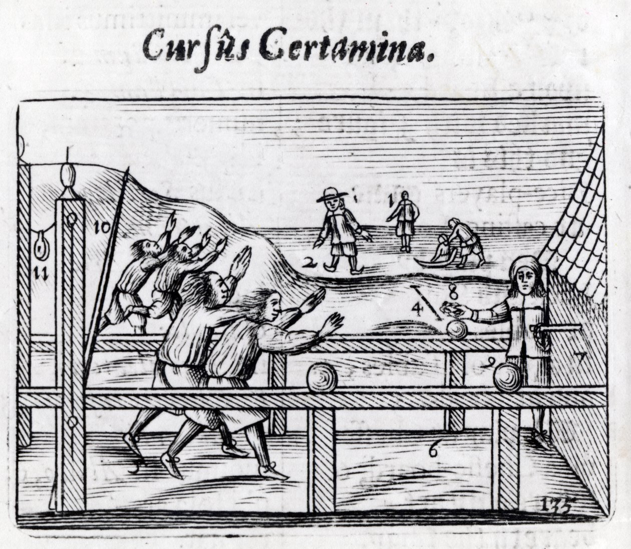Jungenrennen aus Orbis Sensualium Pictus, 1658 von John Amos Comenius