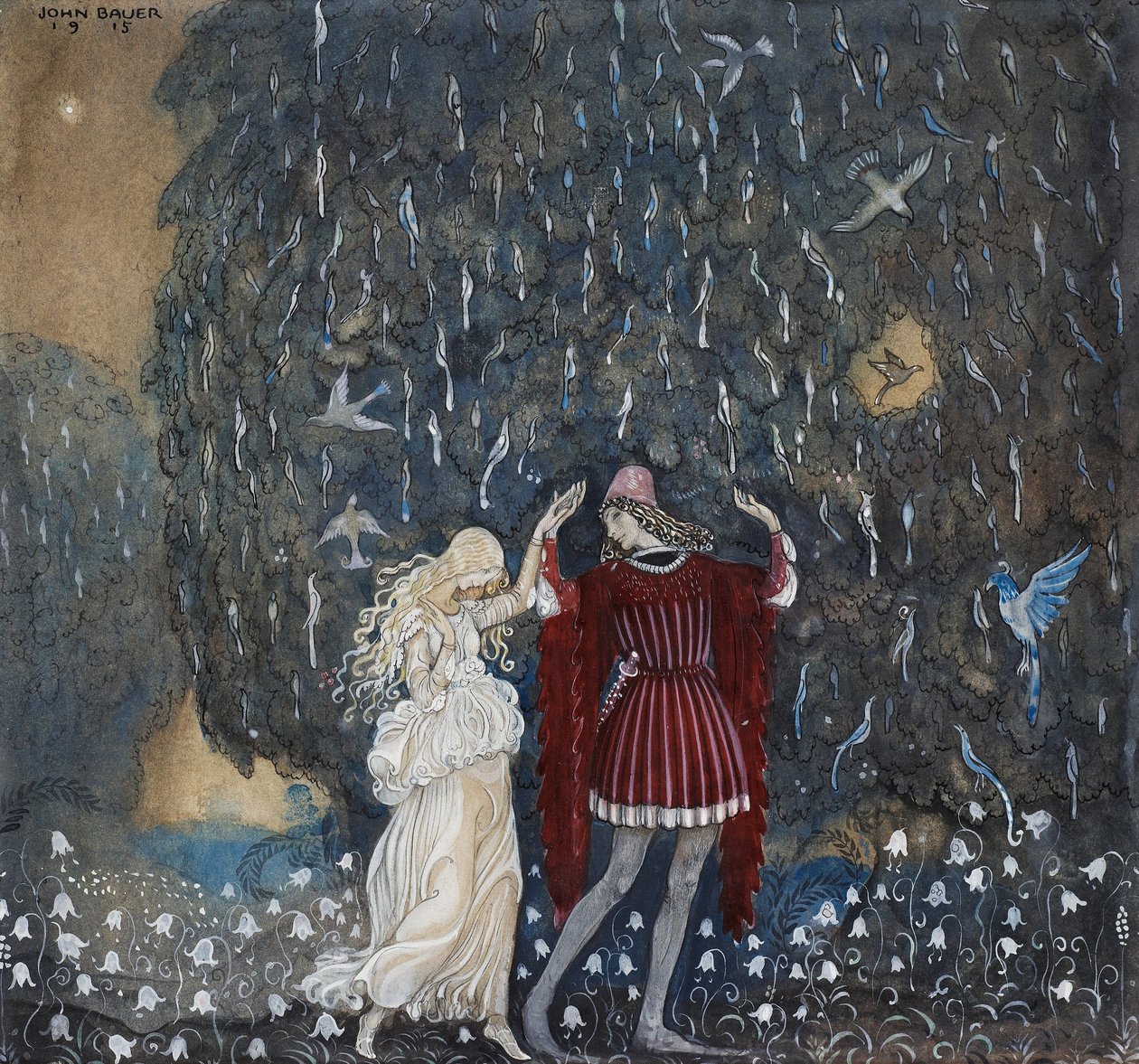 Lena und der Ritter tanzen von John Bauer