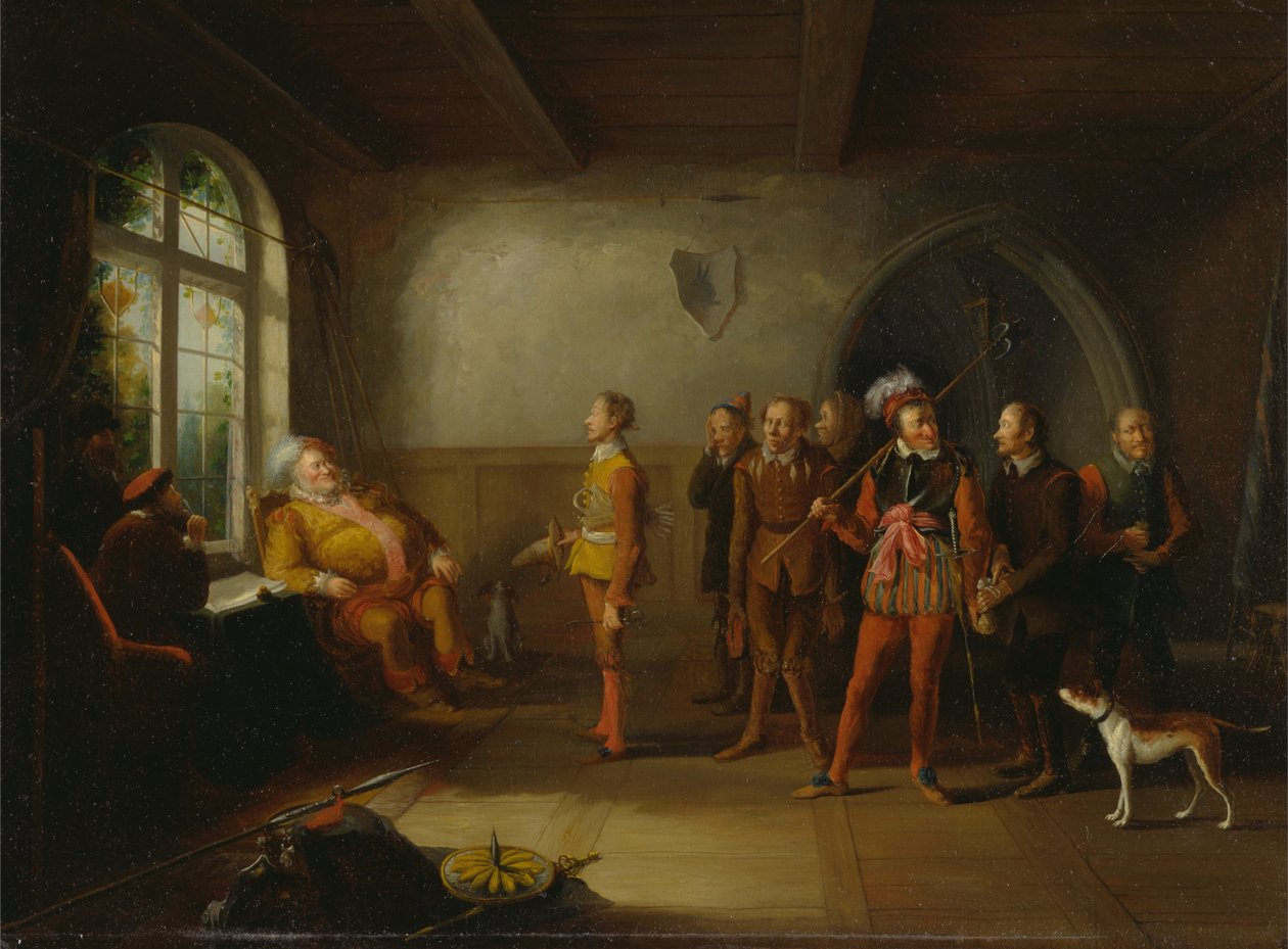 Falstaff und die Rekruten, aus Henry IV, Teil II von John Cawse
