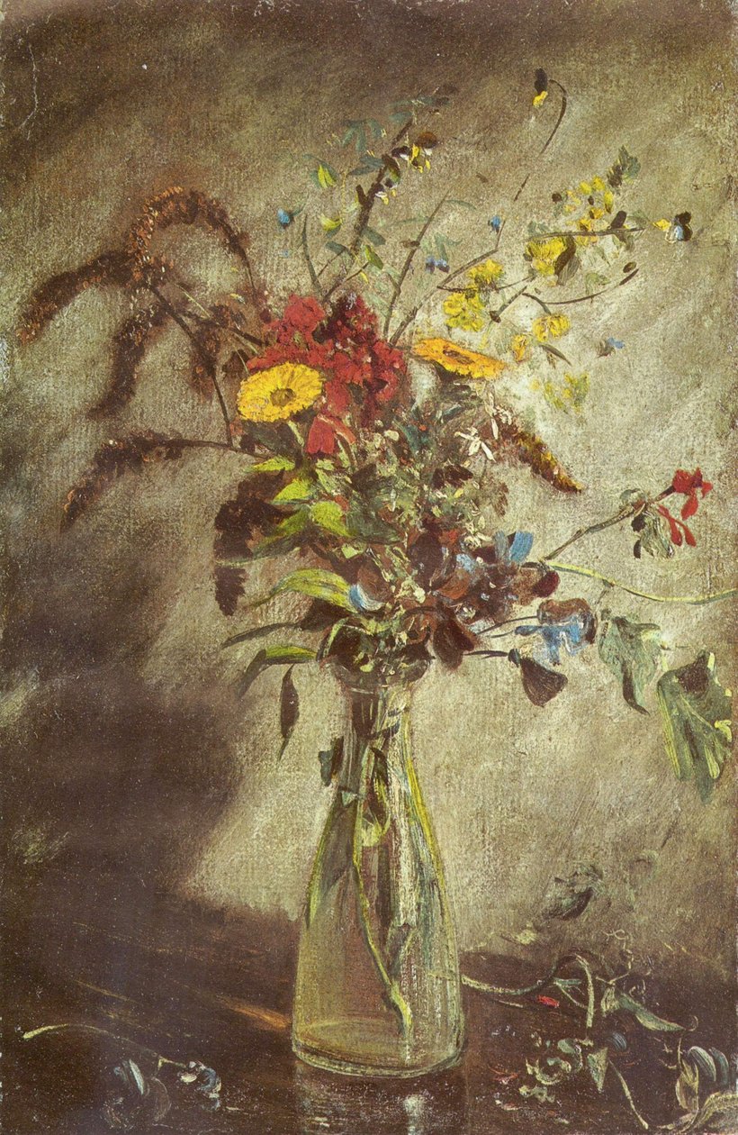 Blumen in einer Glasvase von John Constable