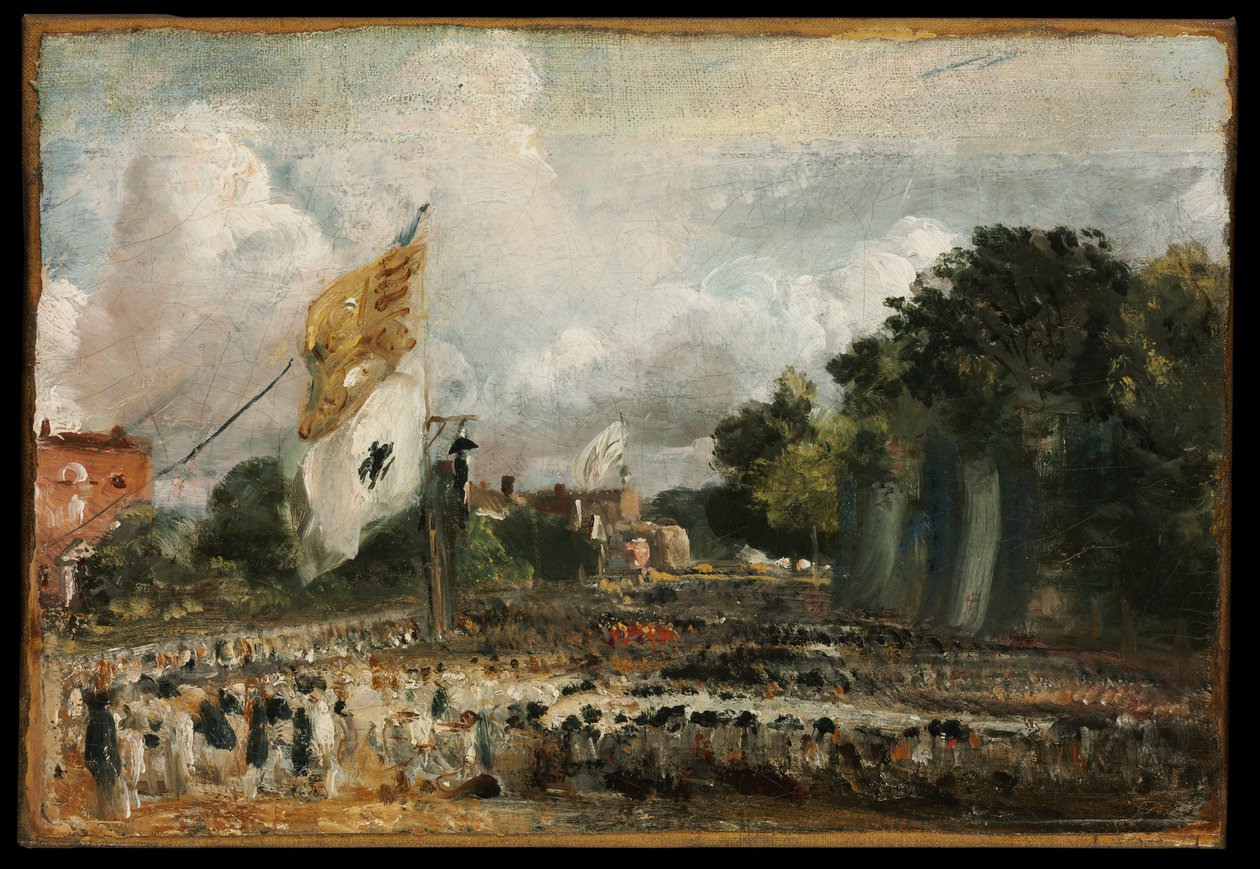 Die Feier in East Bergholt des Friedens von 1814, der in Paris zwischen Frankreich und den Alliierten Mächten geschlossen wurde von John Constable