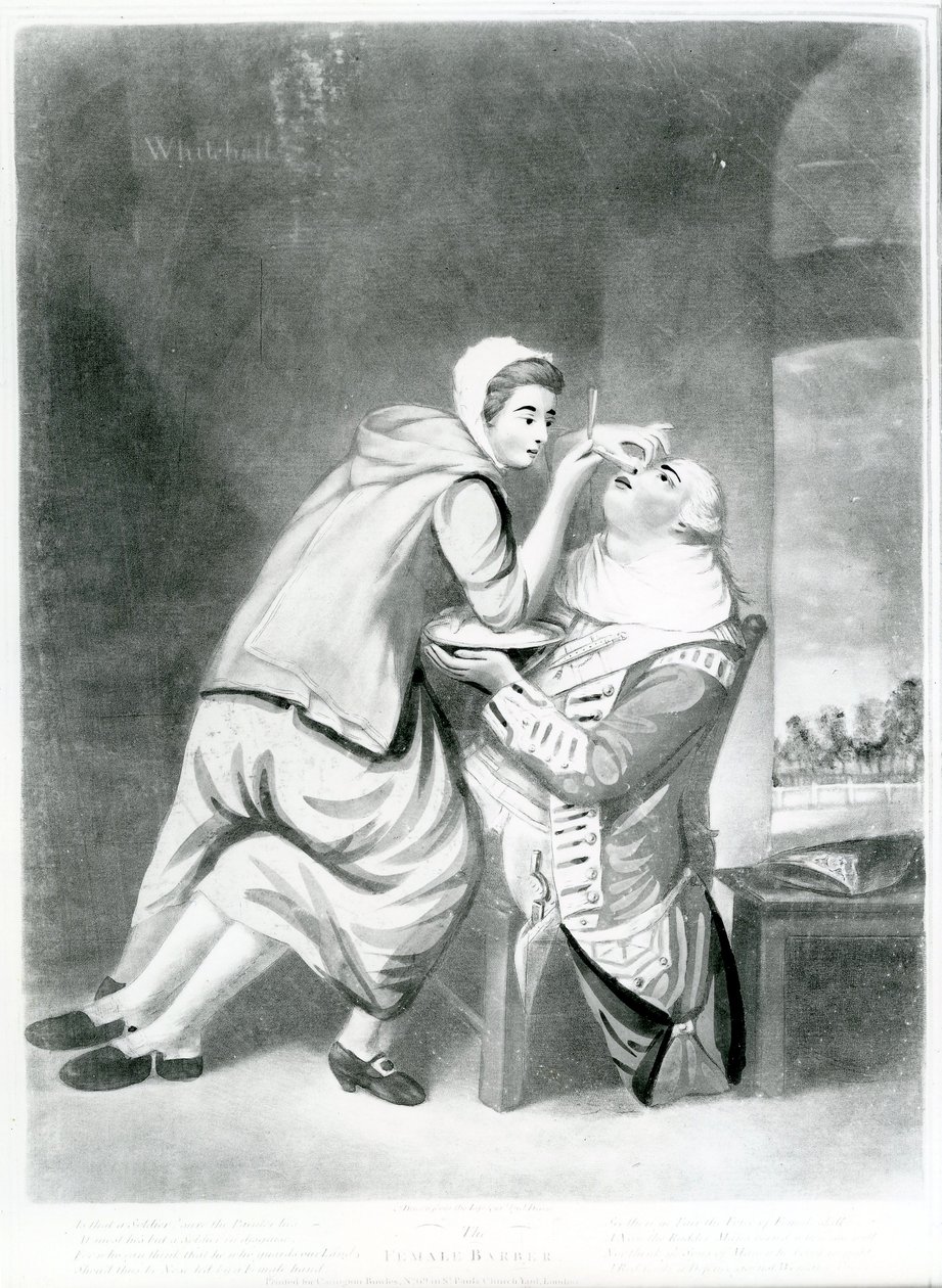 Die weibliche Friseurin, 1770 von John Dixon